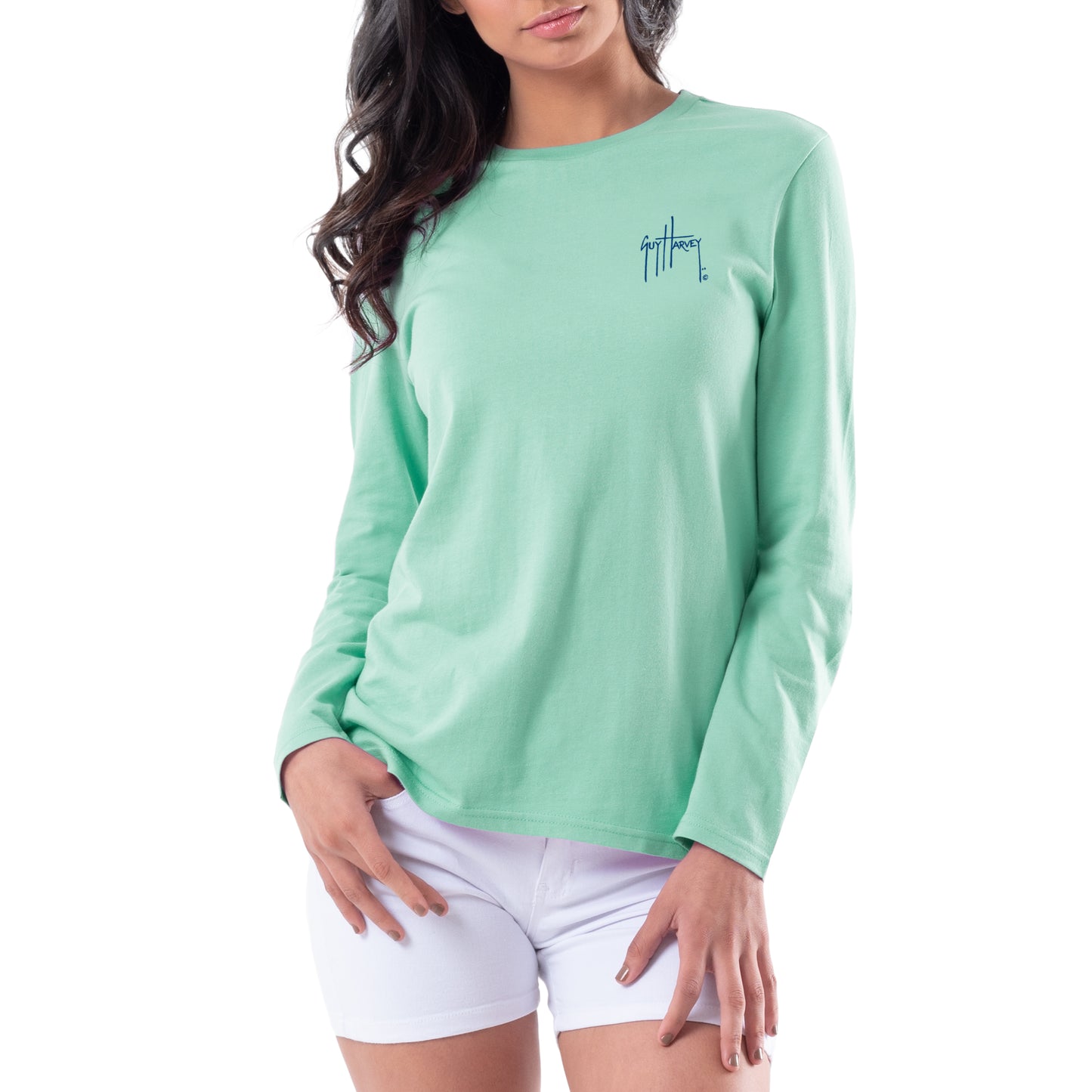 Ladies Fire & Ice Long Sleeve Crew Neck T-Shirt View 2