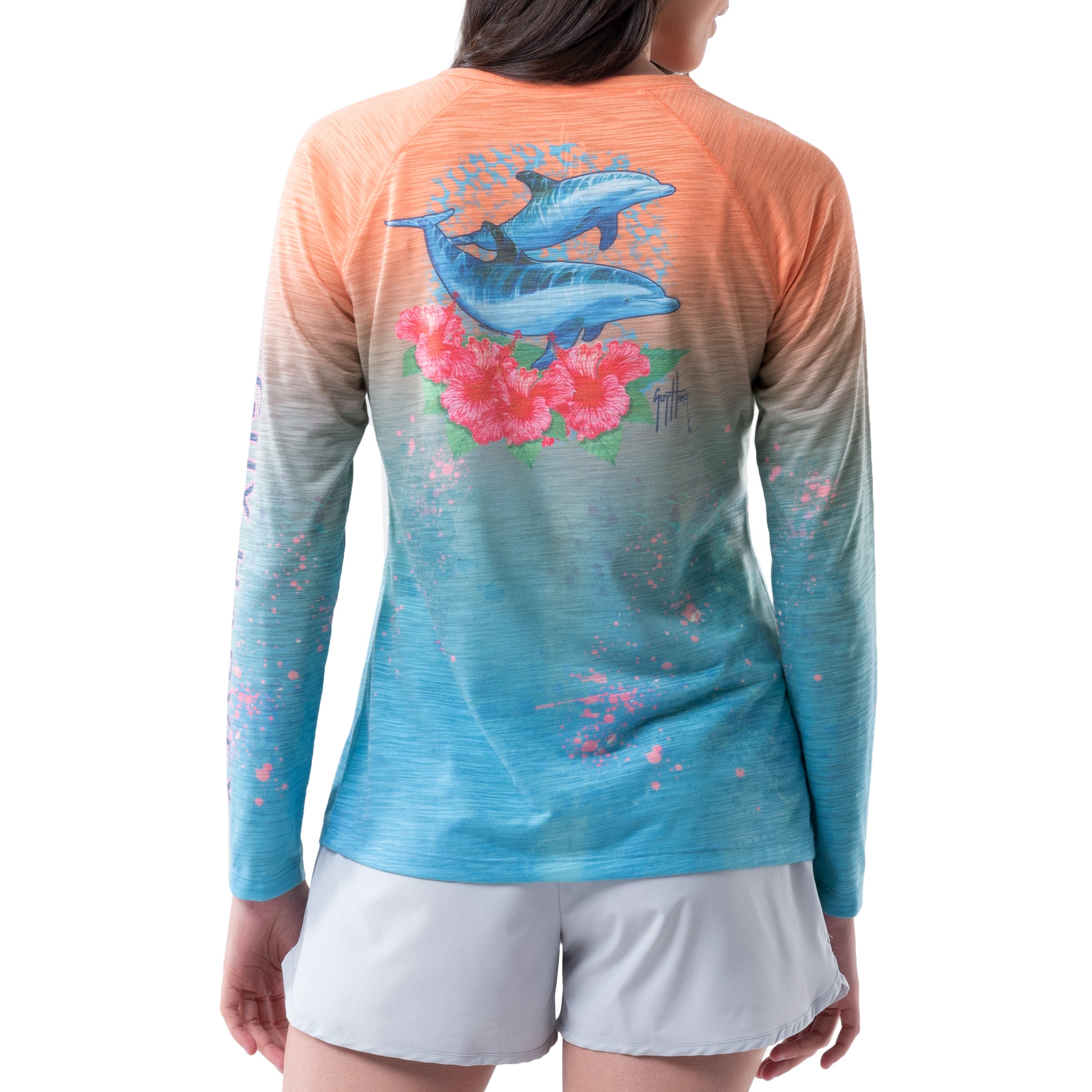 Ladies Double Trouble Long Sleeve Poly/Rayon Slub Top View 1