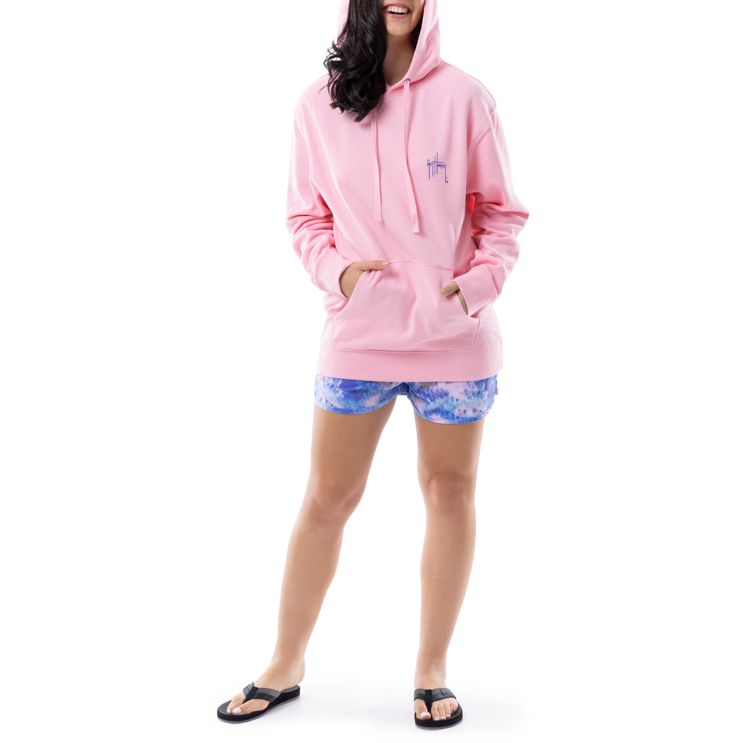 Ladies Marlin Sunrise Fleece Hoodie View 6