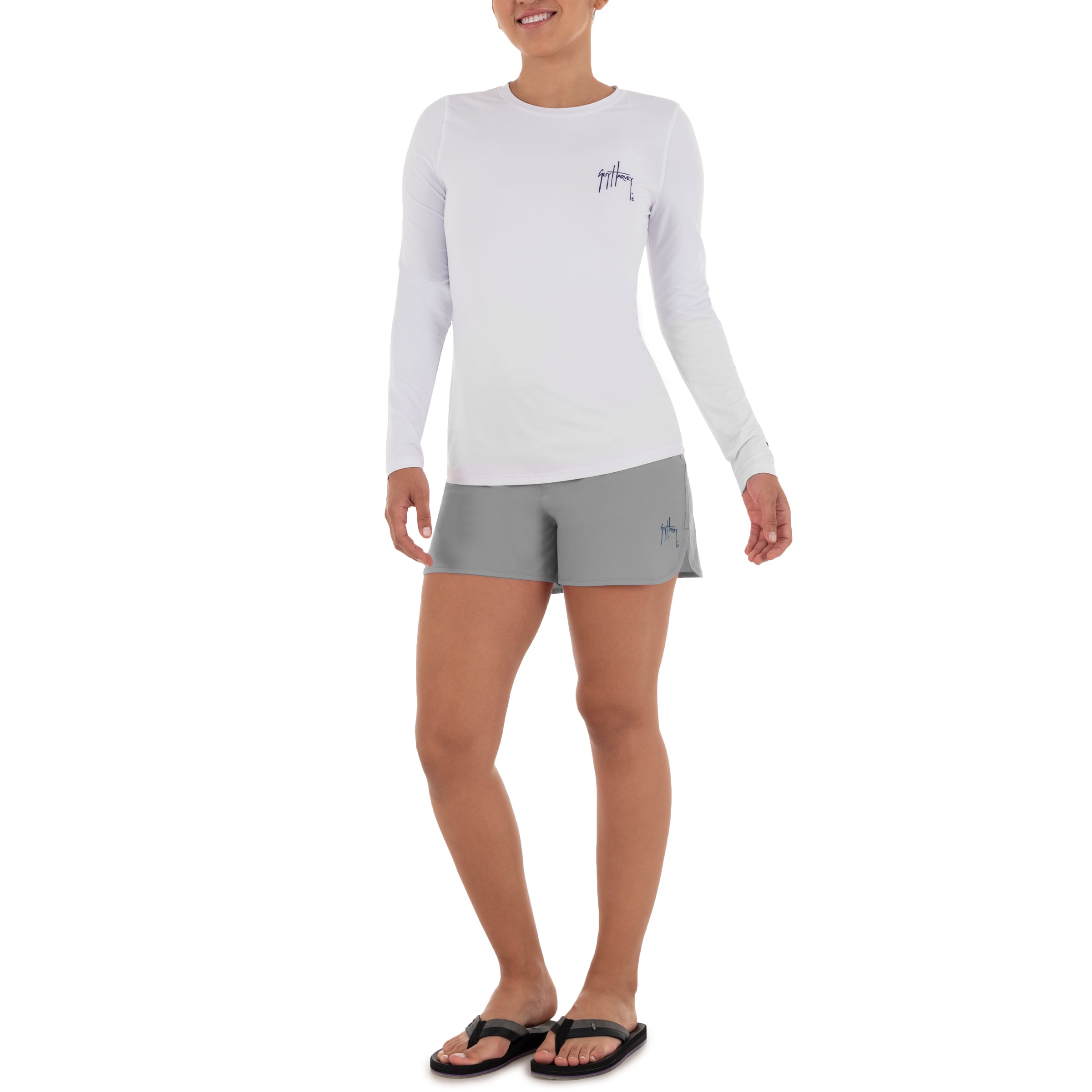 Ladies Core Solid Grey Performance Short View 2