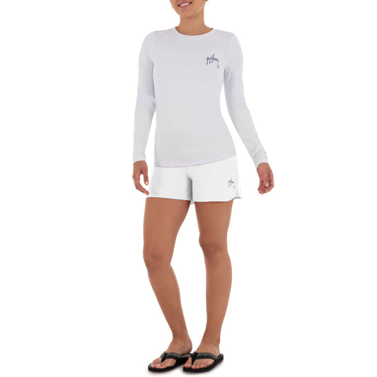 Ladies Core Solid White Performance Short View 2