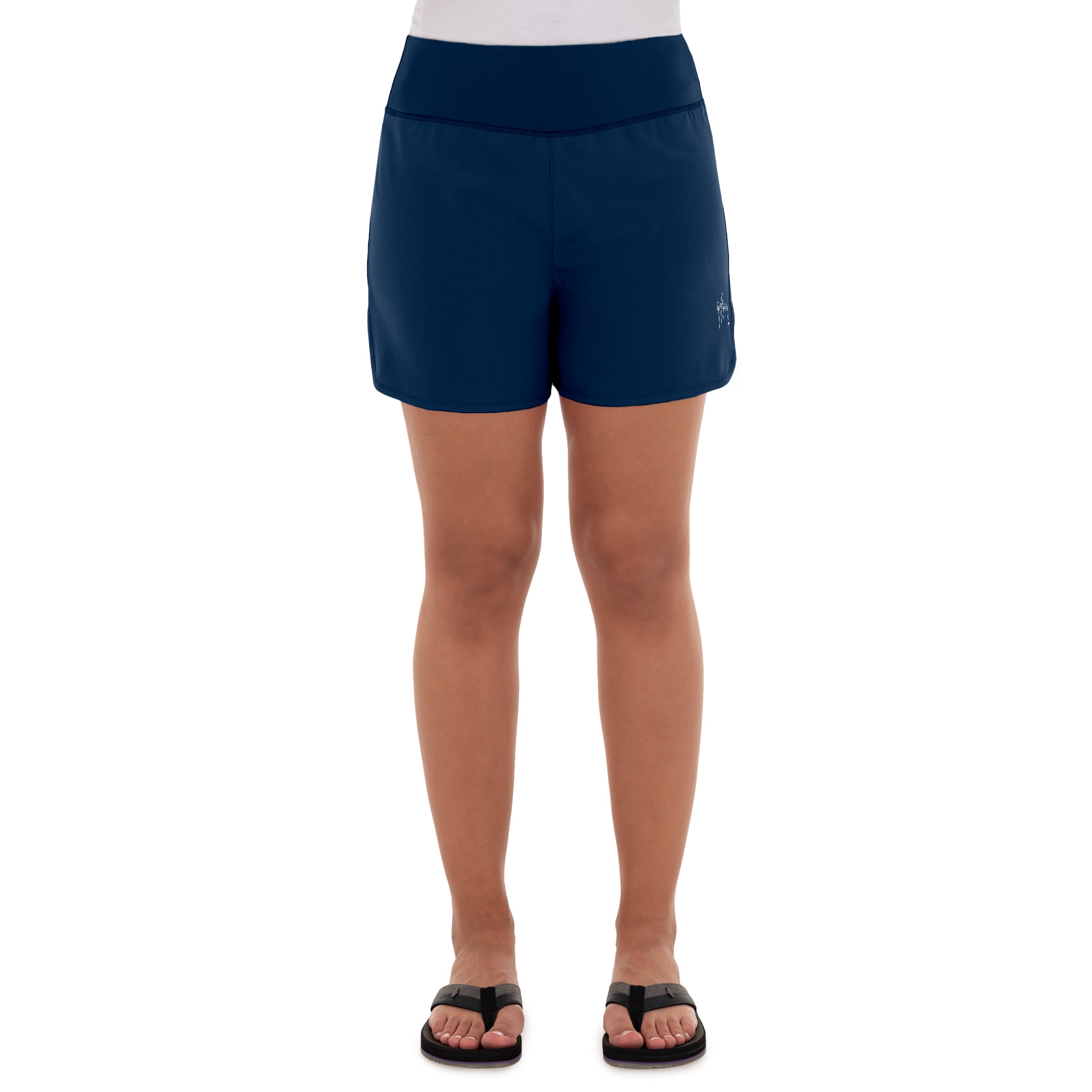 Ladies Core Solid Navy Performance Short View 1