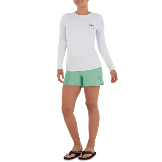 Ladies Core Solid Green Performance Short View 2