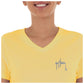 Ladies Sun & Moon Short Sleeve V-Neck T-Shirt View 6