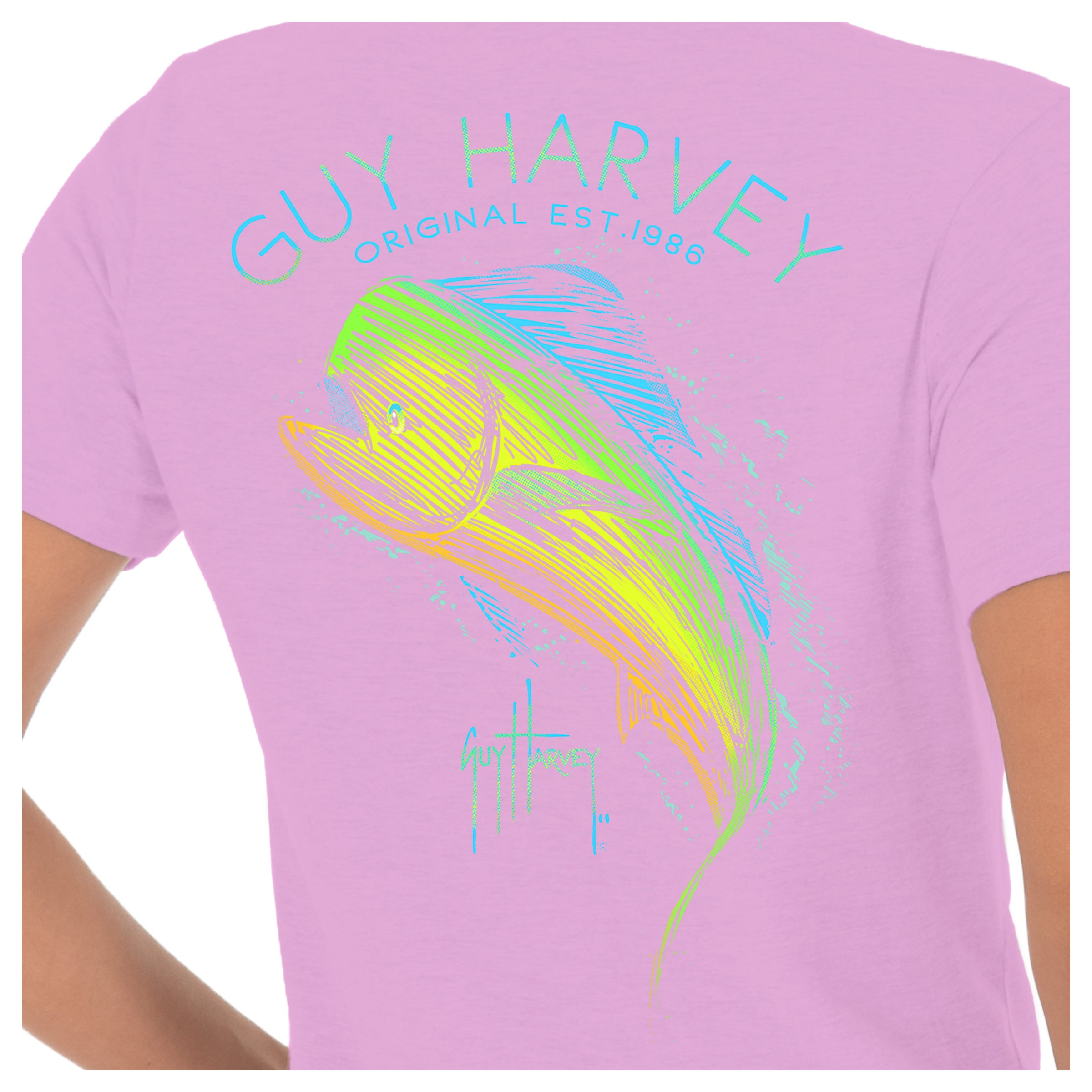 Ladies Mahi Scribble Short Sleeve V-Neck T-Shirt View 3