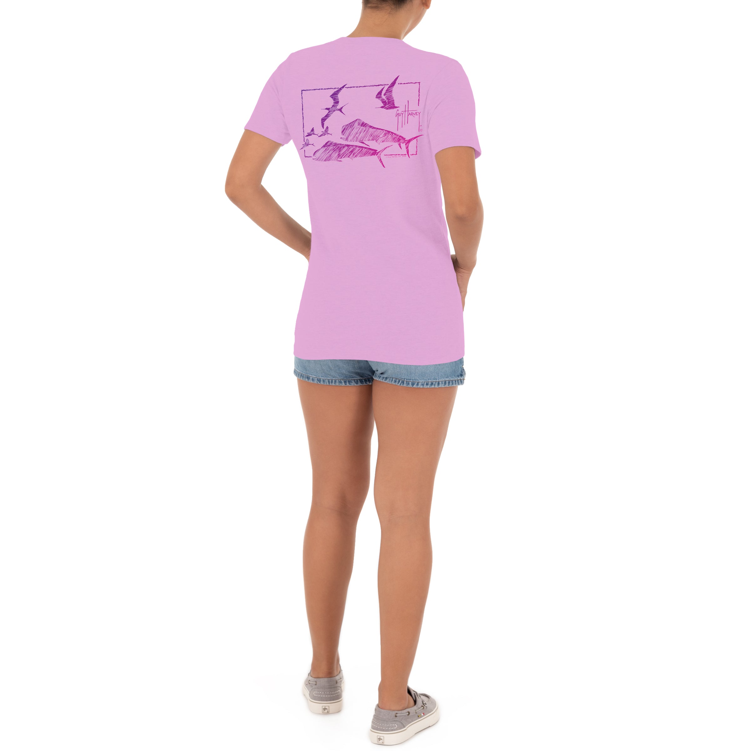 Ladies Mahi Duo Short Sleeve V-Neck T-Shirt View 5