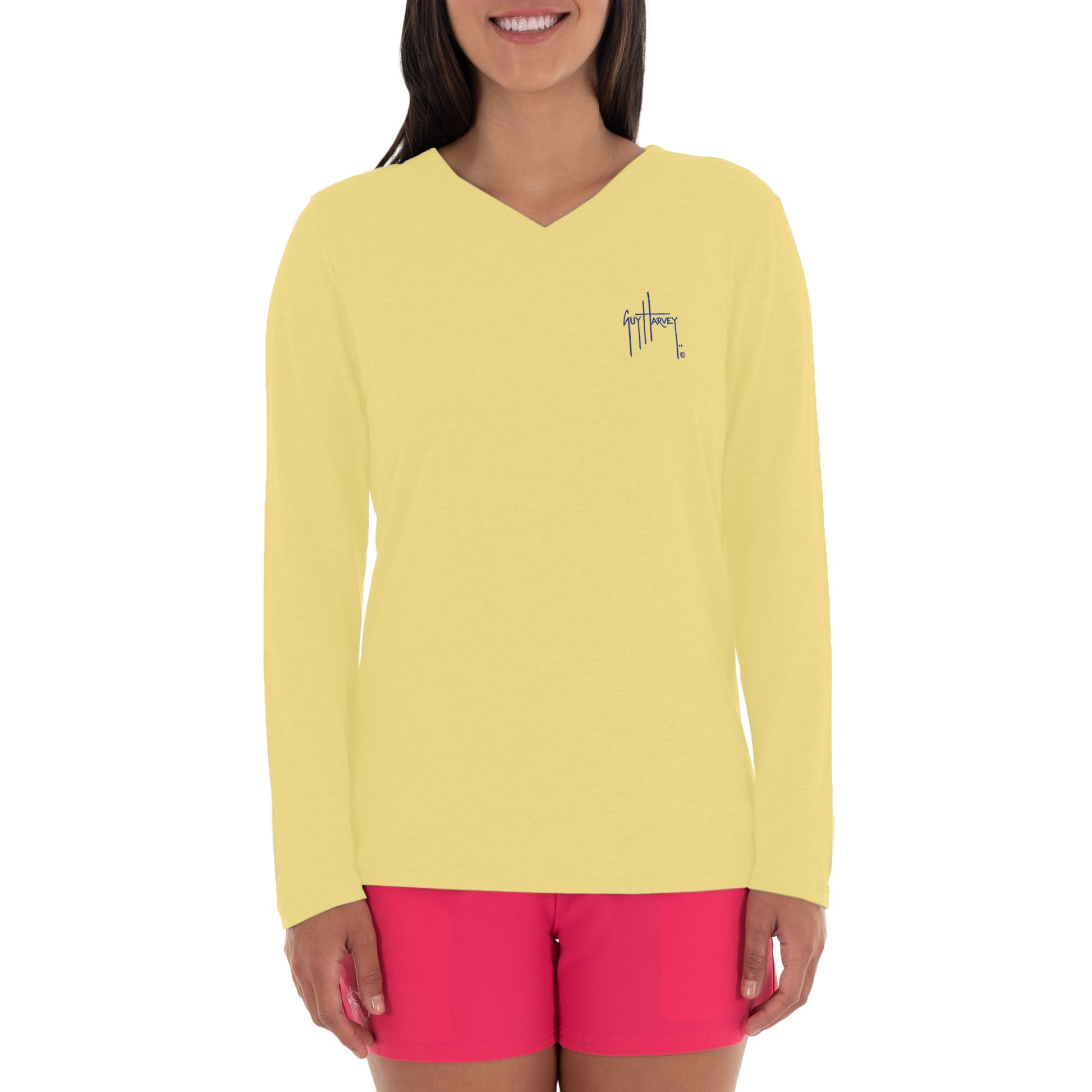 Ladies Two Sails Under Long Sleeve V-Neck T-Shirt View 2