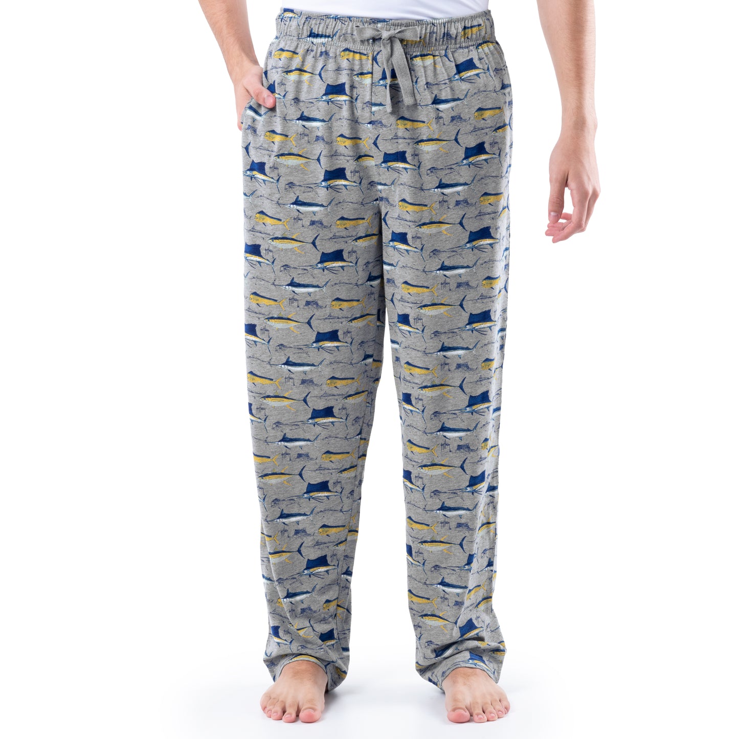 Men's Scribble Bills Distressed Knit Sleep Pant View 1