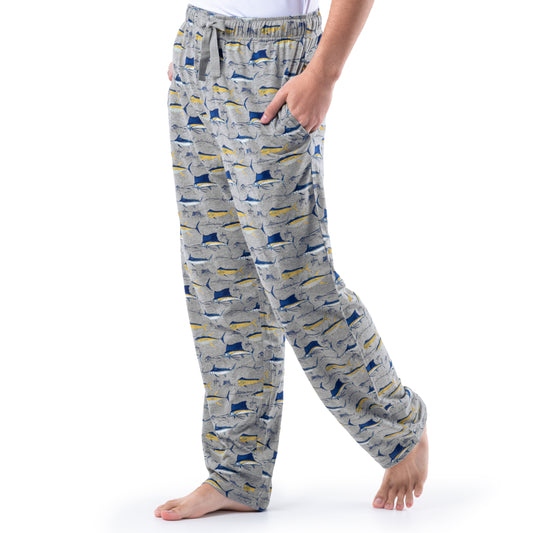 Men's Scribble Bills Distressed Knit Sleep Pant View 2