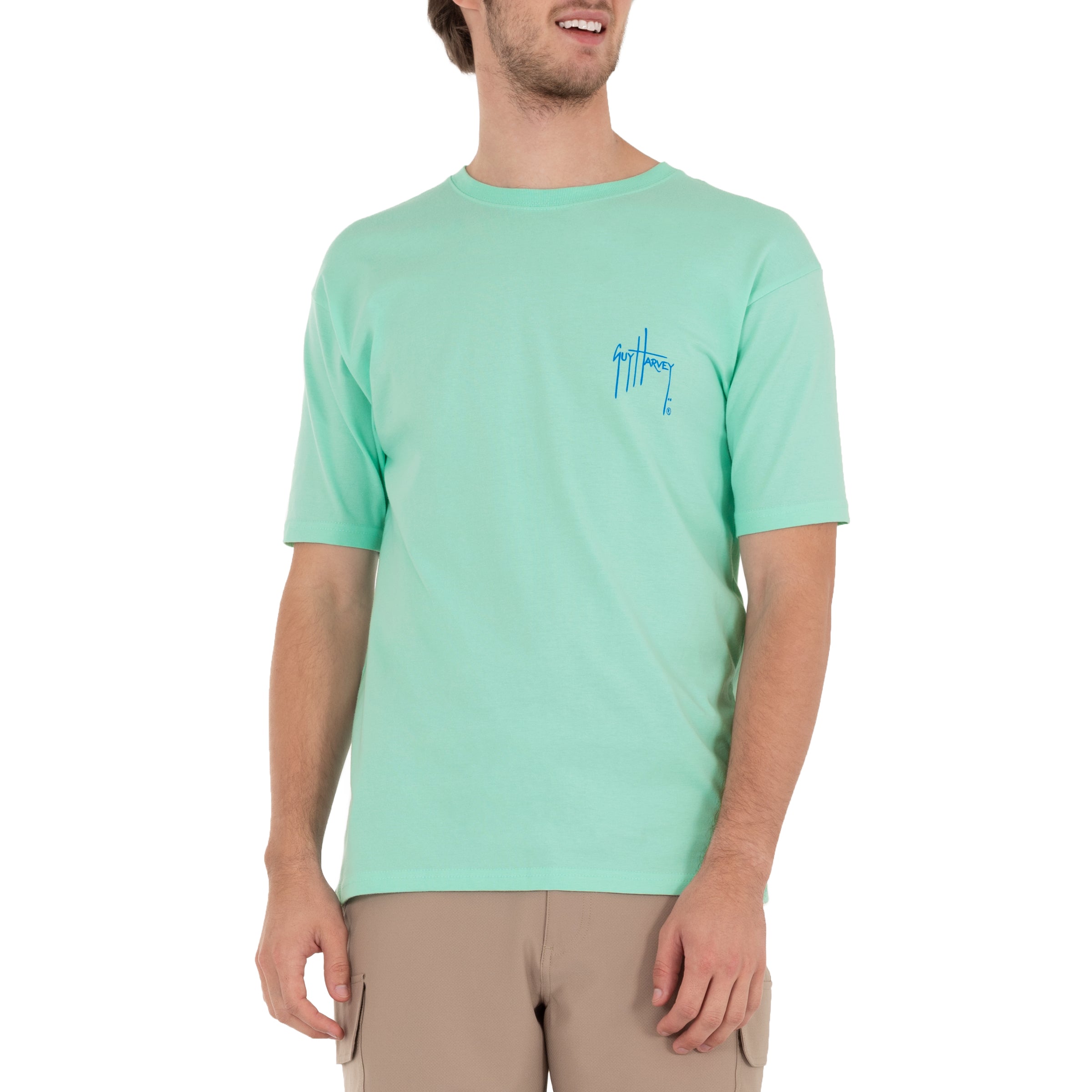 Men's 'Castillo San Felipe del Morro Lighthouse' Short Sleeve Crew Neck T-Shirt View 2