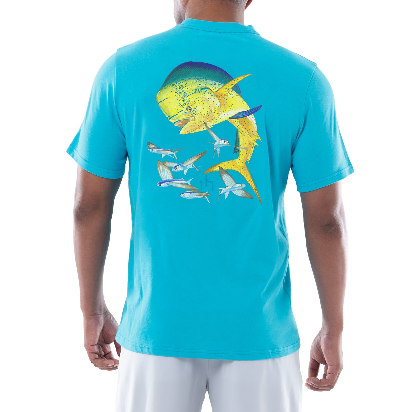 Guy Harvey Bull Dolphin Youth T-Shirt - White - XL - AliExpress