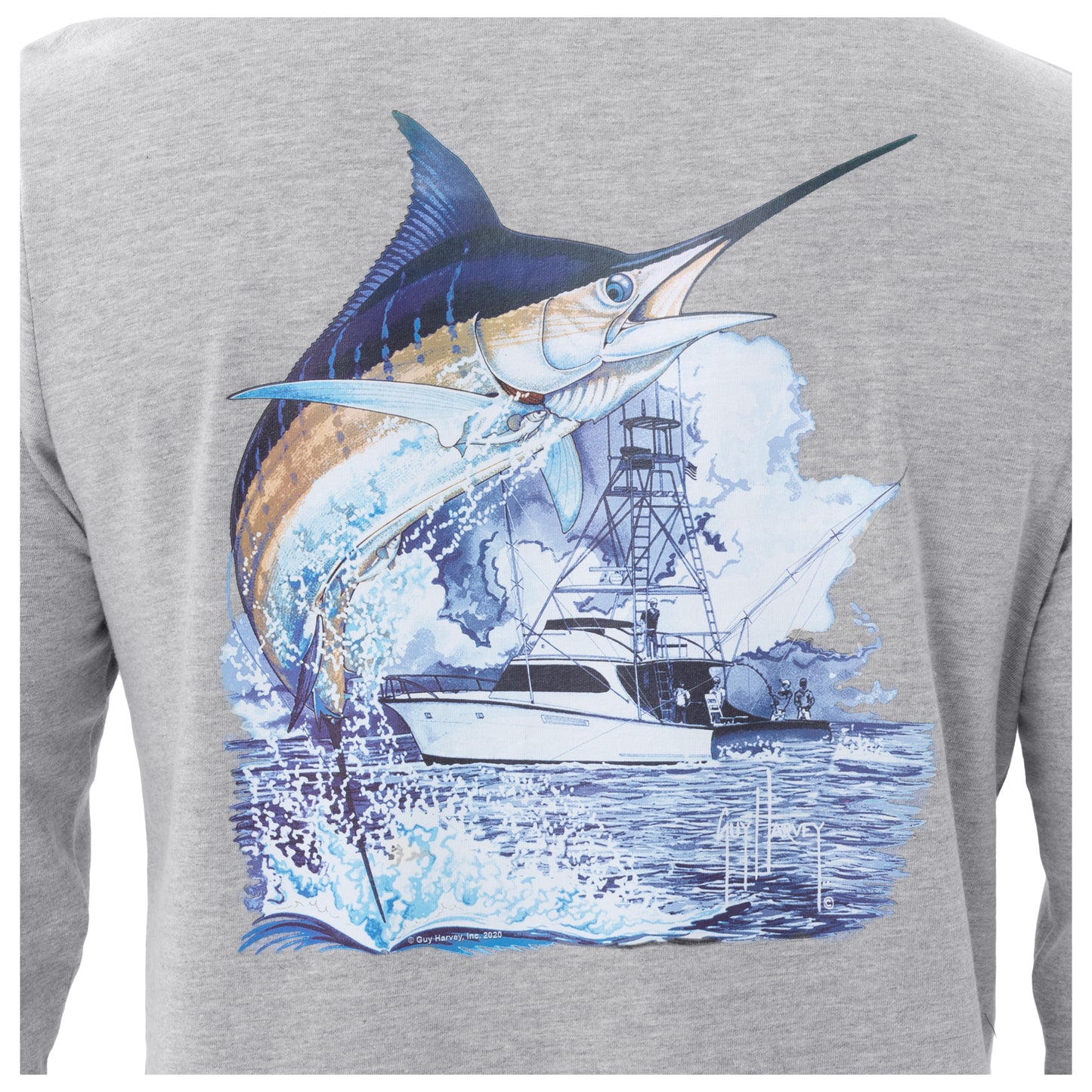 Men's Marlin Boat Long Sleeve T-Shirt View 5