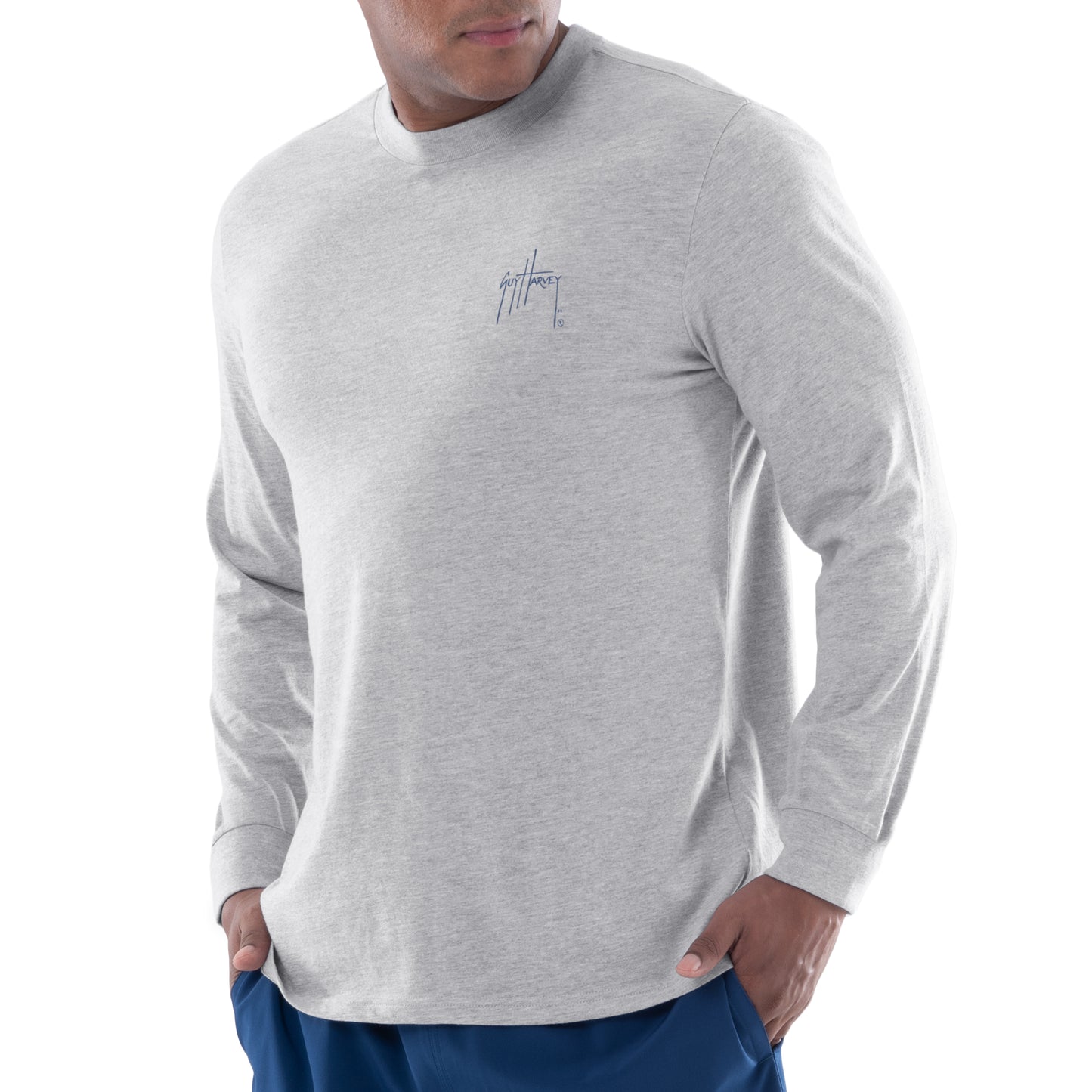 Men's Marlin Boat Long Sleeve T-Shirt