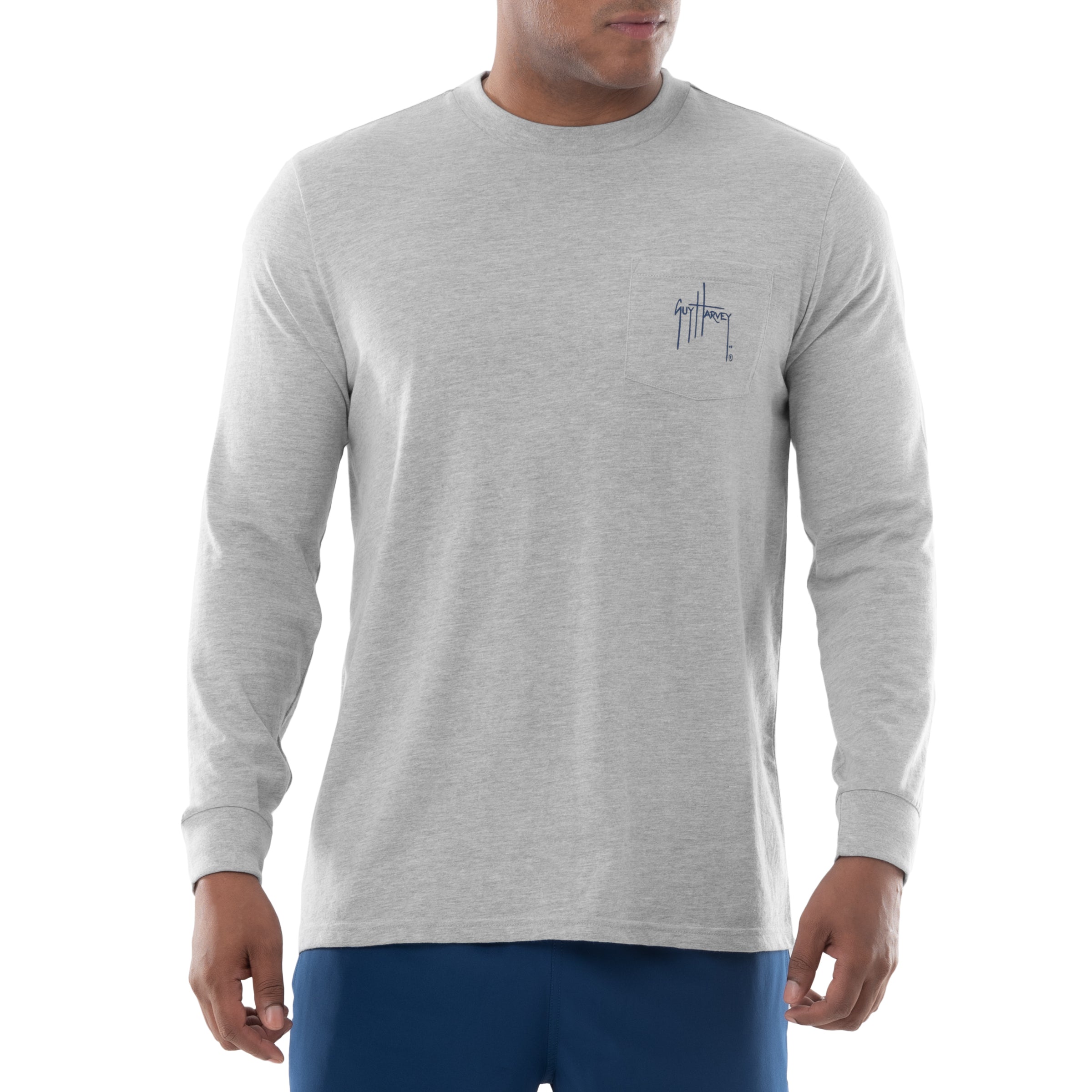 Men's Flip Up Long Sleeve Pocket T-Shirt View 5