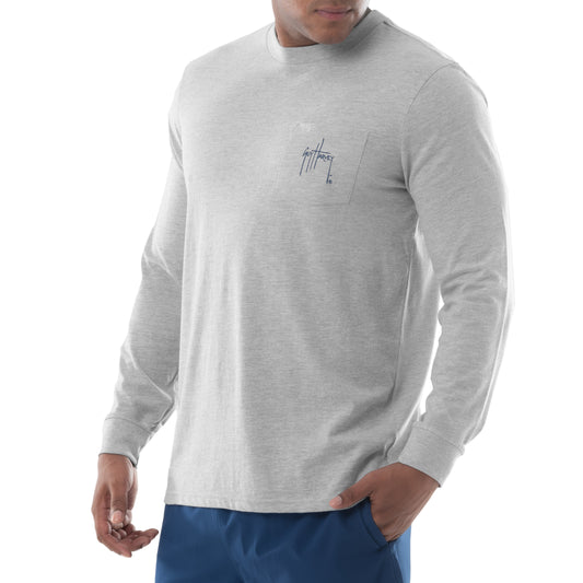 Men's Flip Up Long Sleeve Pocket T-Shirt View 2