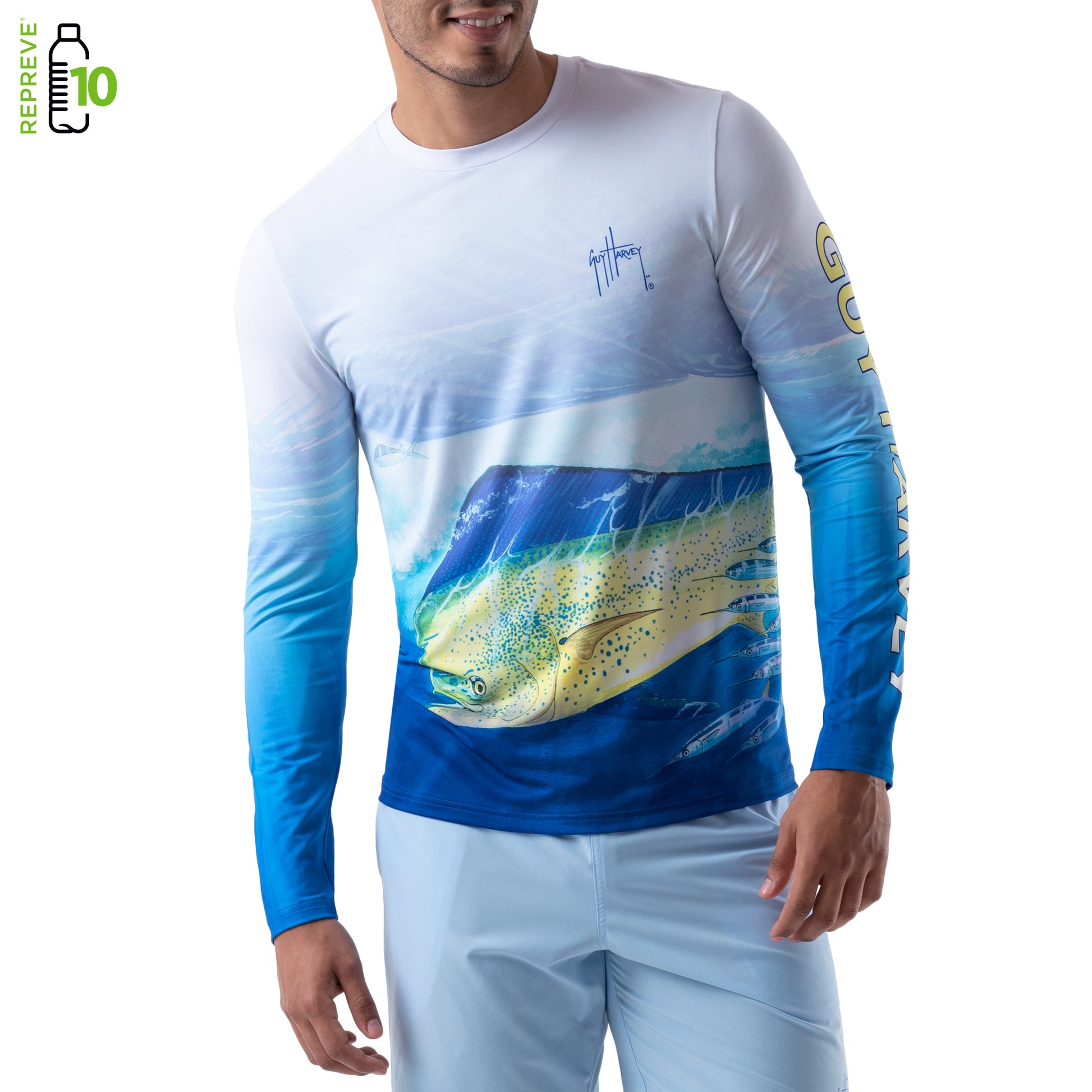 Men's Mahi Mahi Long Sleeve Sun Protection Shirt View 1