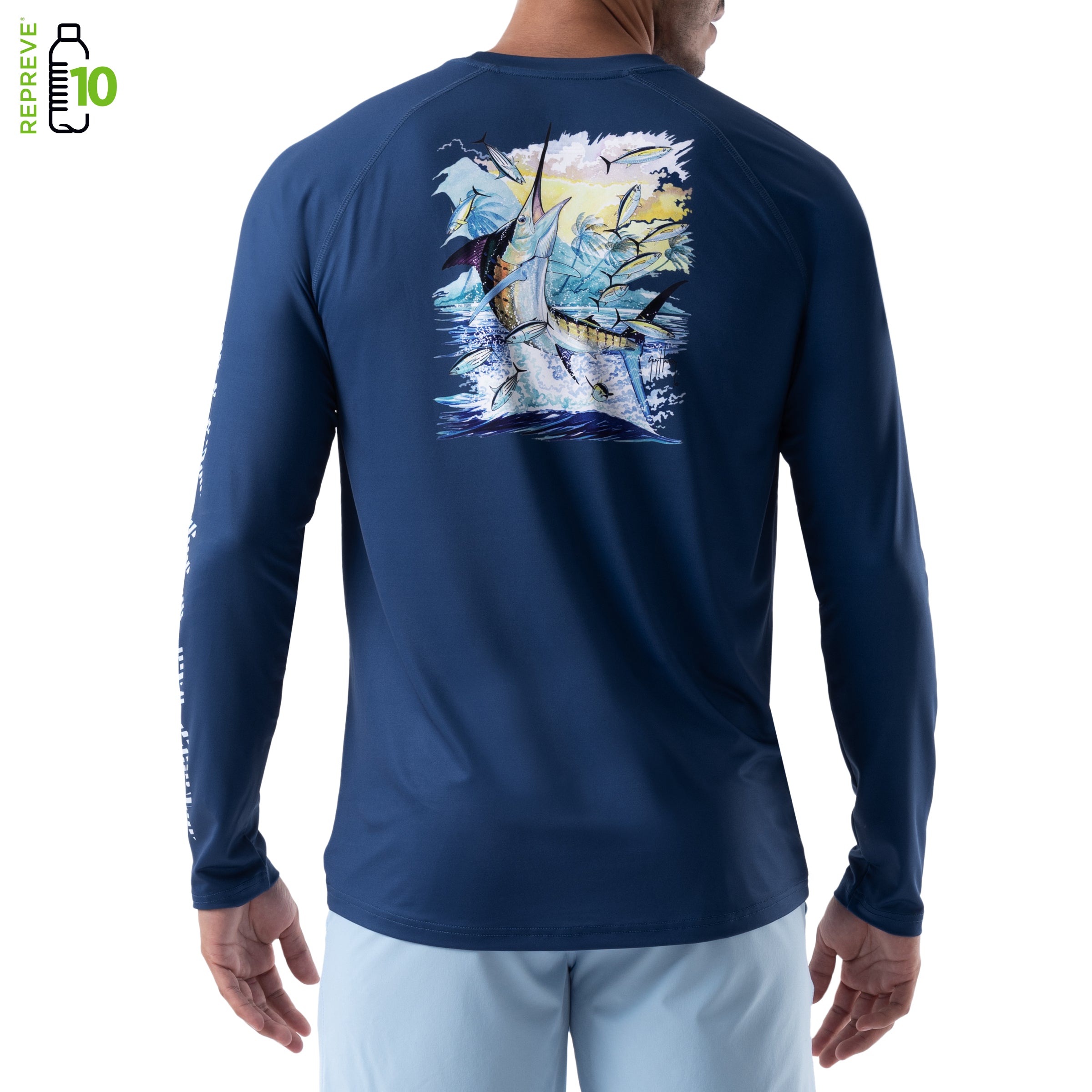 Men's On The Hunt Performance Raglan Sun Protection Top View 1