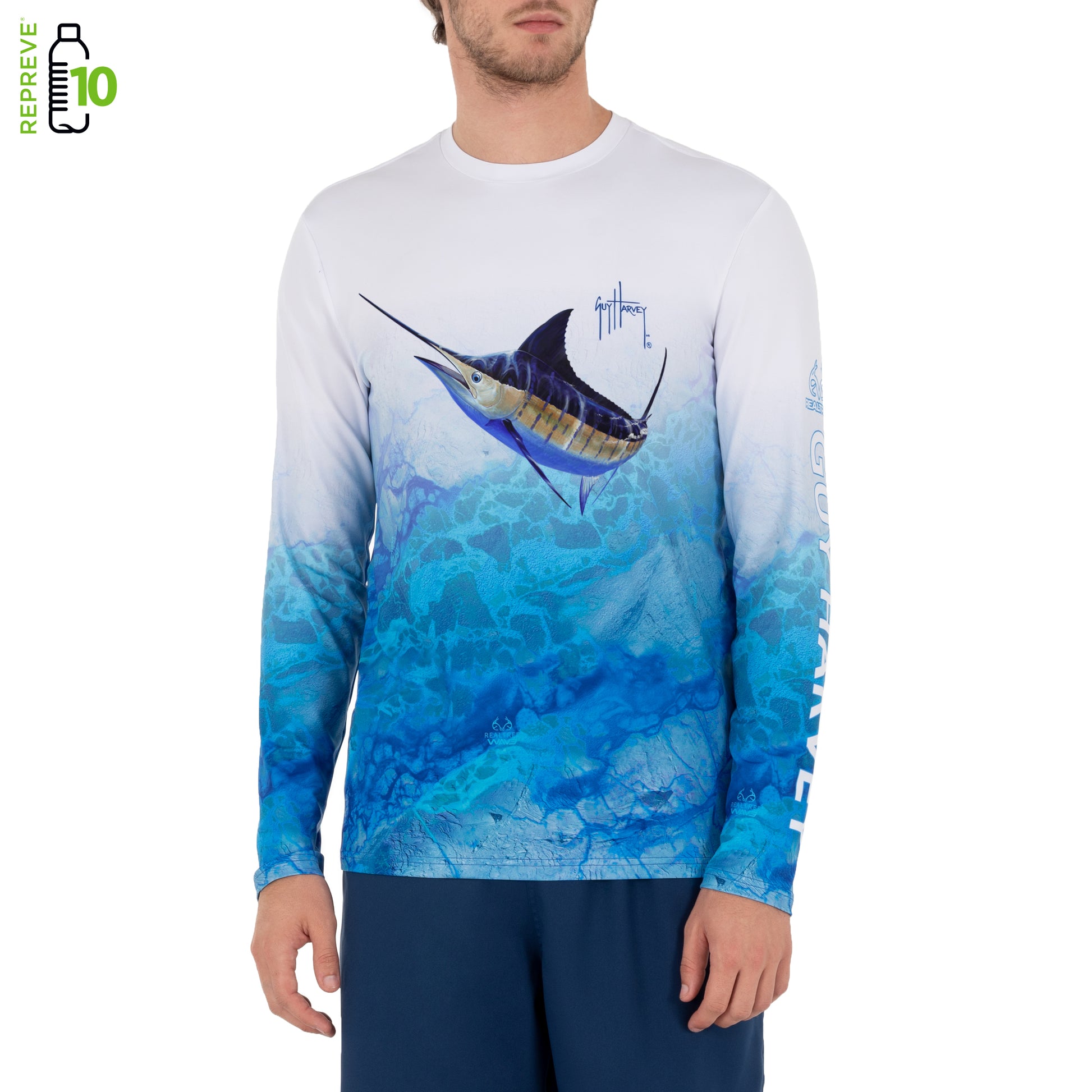 Men's Realtree Camo Marlin Light Sun Protection Long Sleeve Shirt – Guy  Harvey