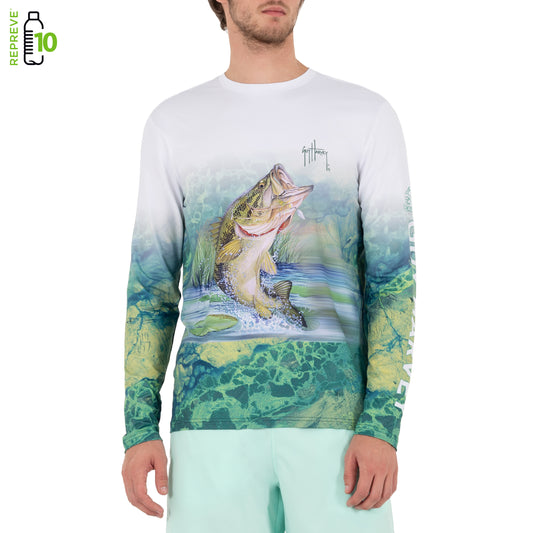 Long Sleeve High Performance shirt (White Crappie)