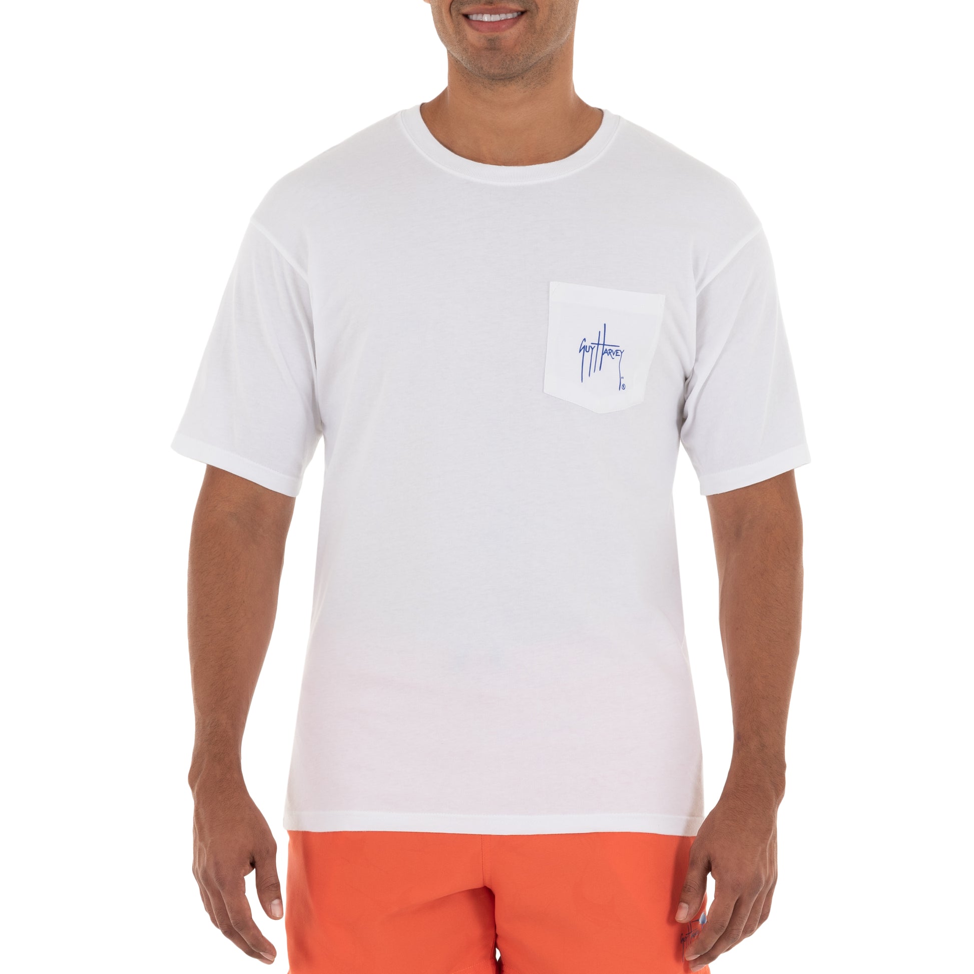 Men's Marlin Stripes Short Sleeve Pocket T-Shirt View 2