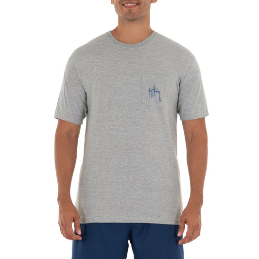 Men's 'Cape Hatteras Lighthouse' Short Sleeve Crew Neck Pocket T-Shirt View 2