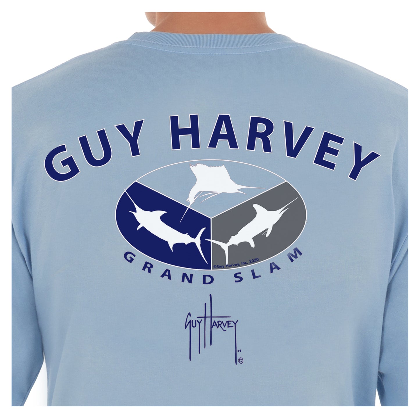 Guy Harvey®mens Long Sleeve Grand Slam Catch Graphic T-shirt -  Denmark