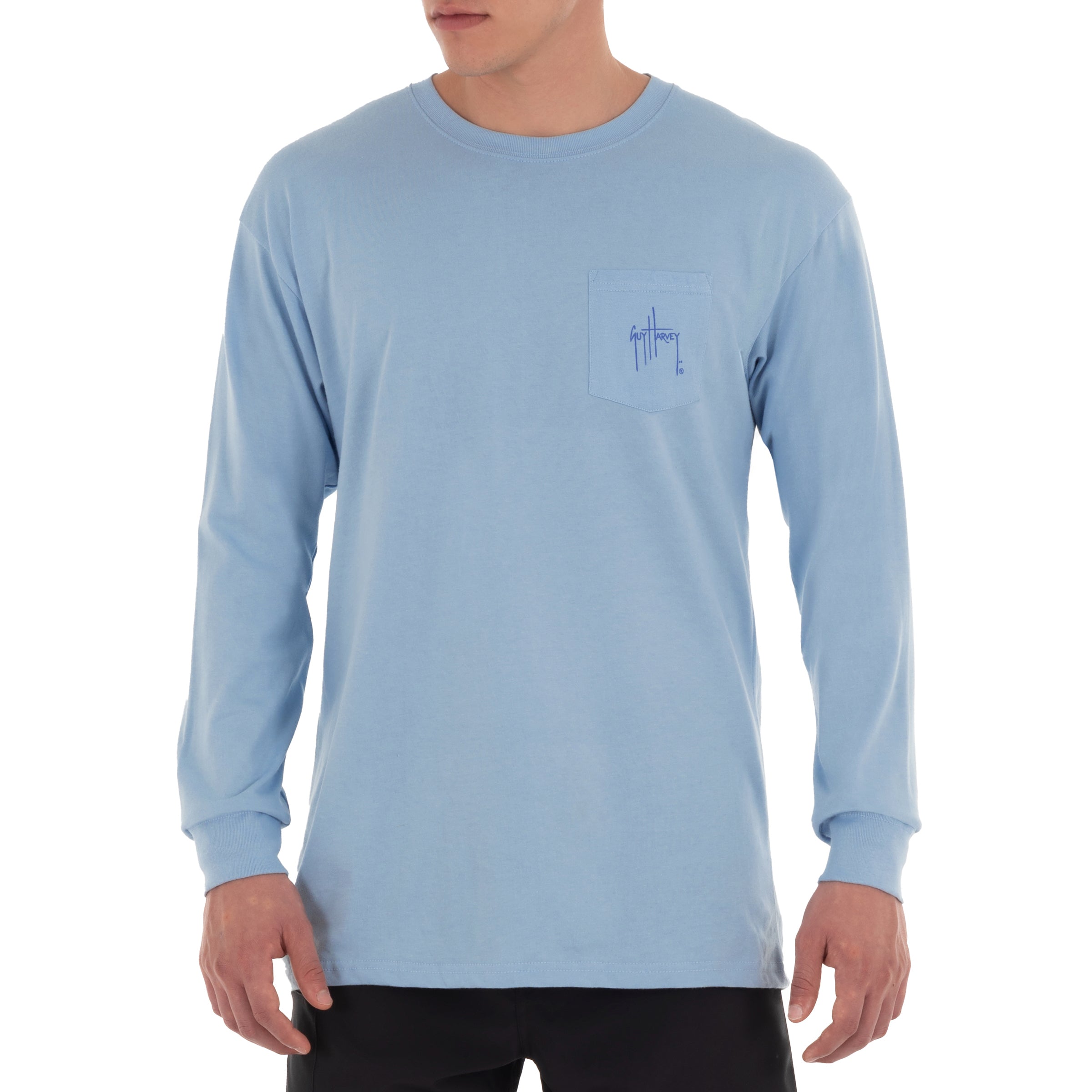 Men's Slam Split Long Sleeve Pocket T-Shirt View 4