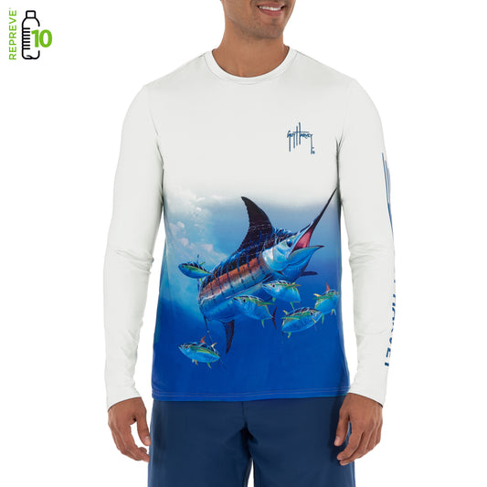 Men's Marlin and Tunas Performance Sun Protection Top View 1