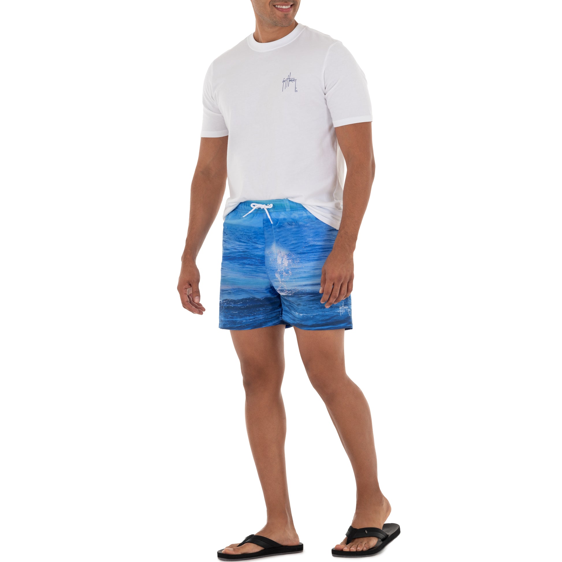 Men's Fish on the Side 5" Volley Swim Trunk View 5