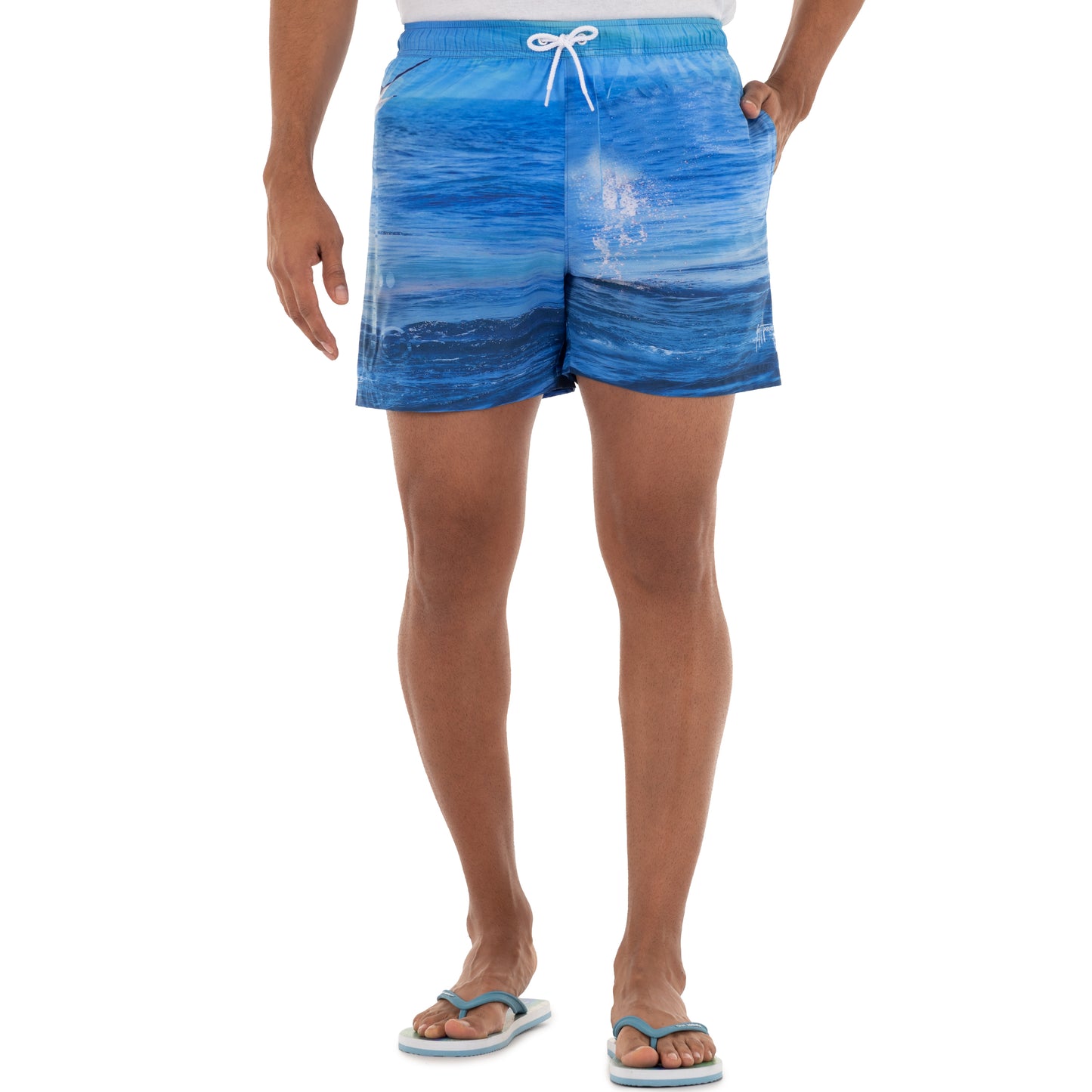 Men's Fish on the Side 5" Volley Swim Trunk View 3