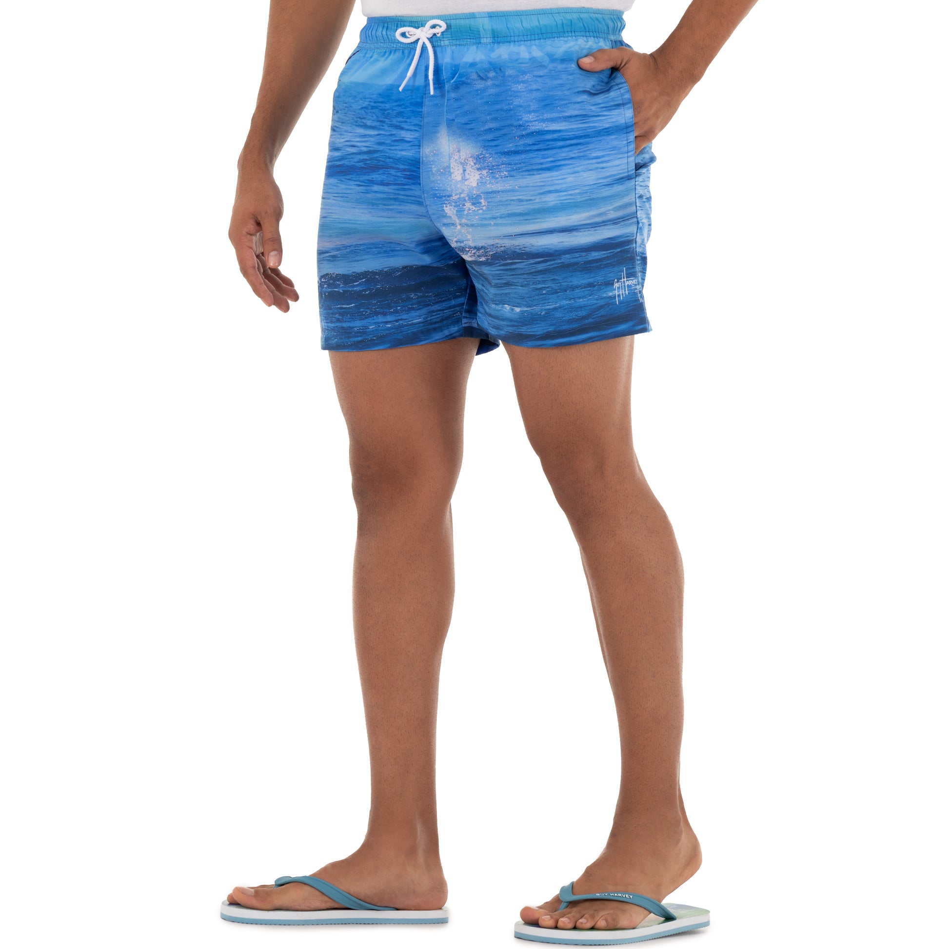 Men's Fish on the Side 5" Volley Swim Trunk View 1
