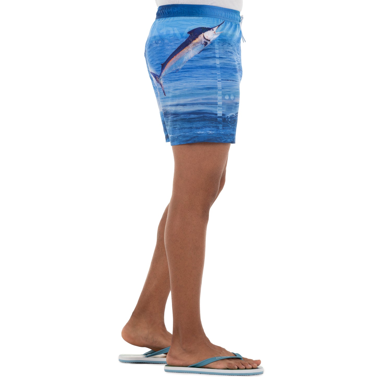 Men's Fish on the Side 5" Volley Swim Trunk View 2