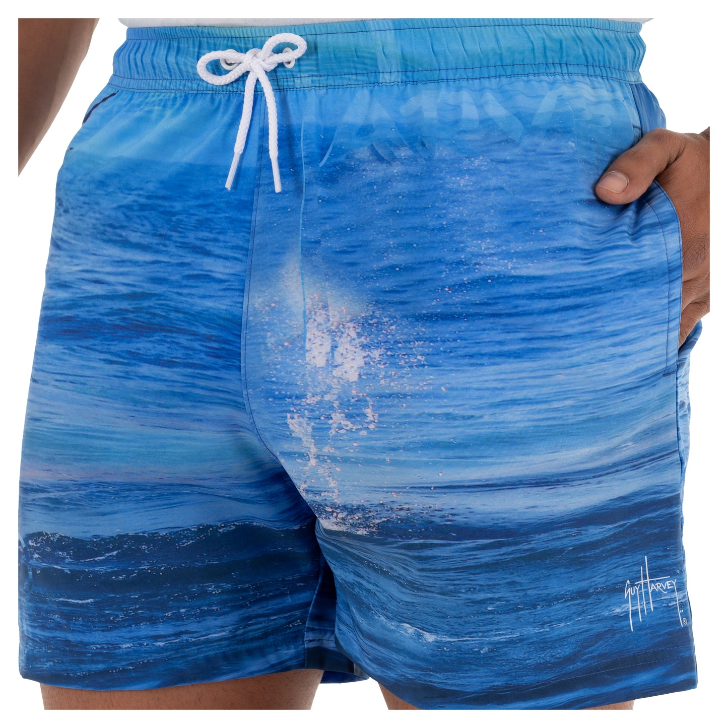 Men's Fish on the Side 5" Volley Swim Trunk View 7