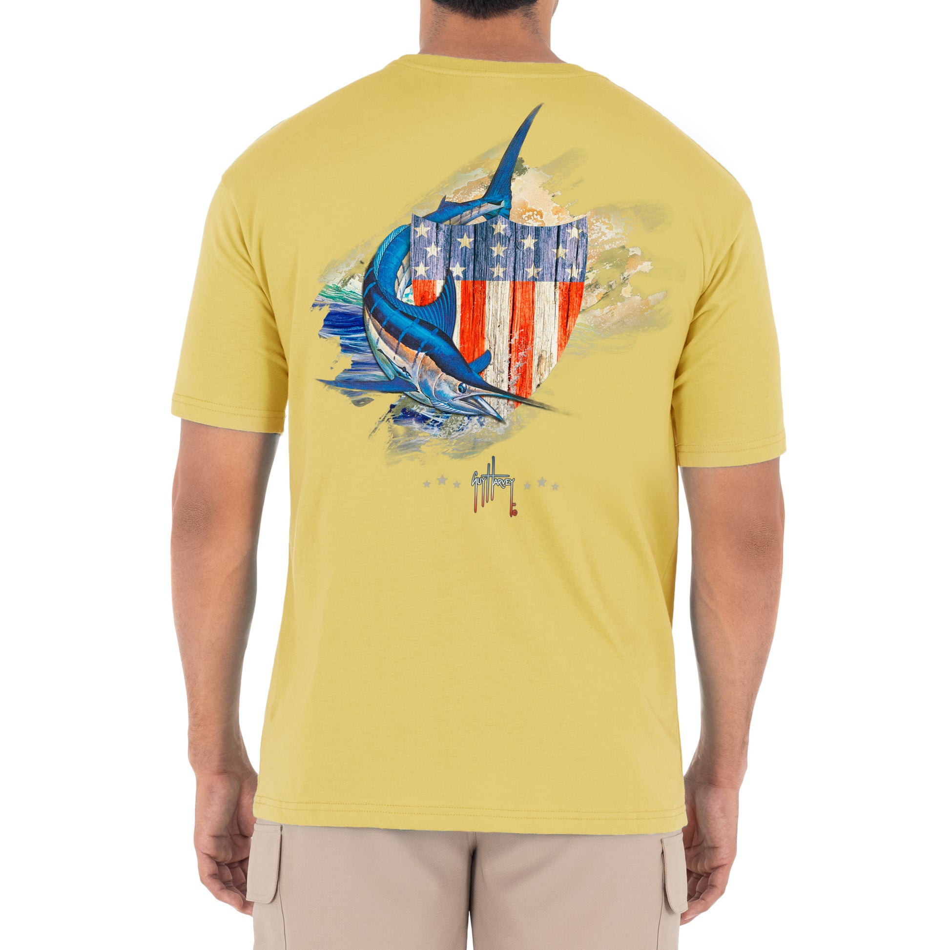 Men's Patriotic Shield Short Sleeve Pocket T-Shirt – Guy Harvey