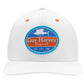 Ladies White Classic Fin Performance Flex Fitted Trucker Hat View 2