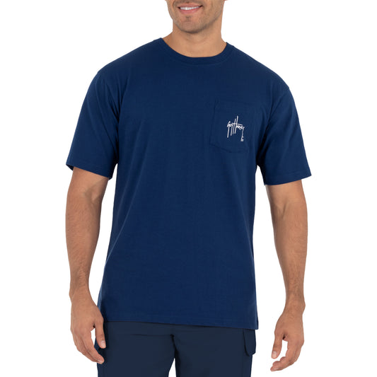 Men's 'Hillsboro Inlet Lighthouse' Short Sleeve Crew Neck Pocket T-Shirt
