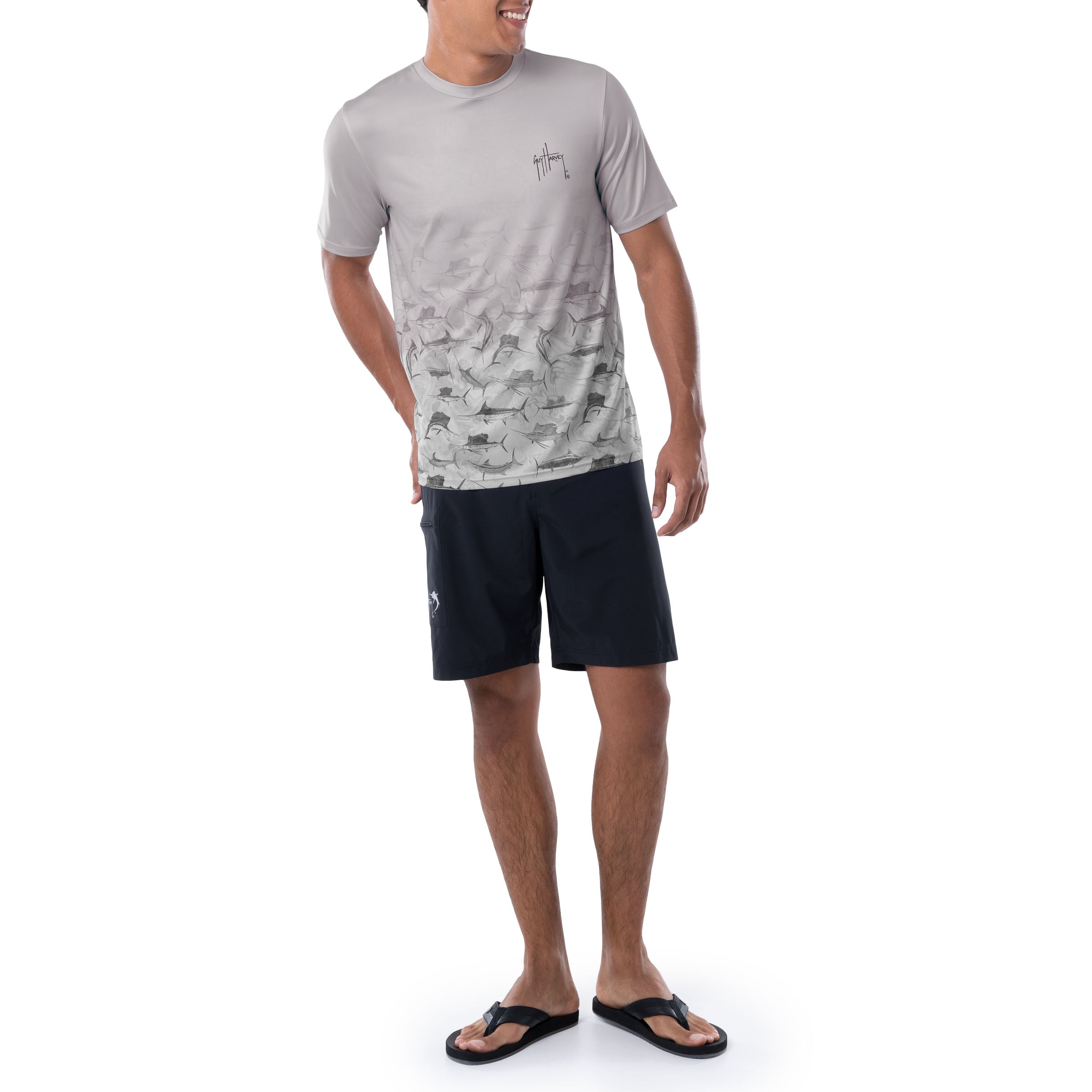 Men's Ombre Bills Short Sleeve Performance Top View 5