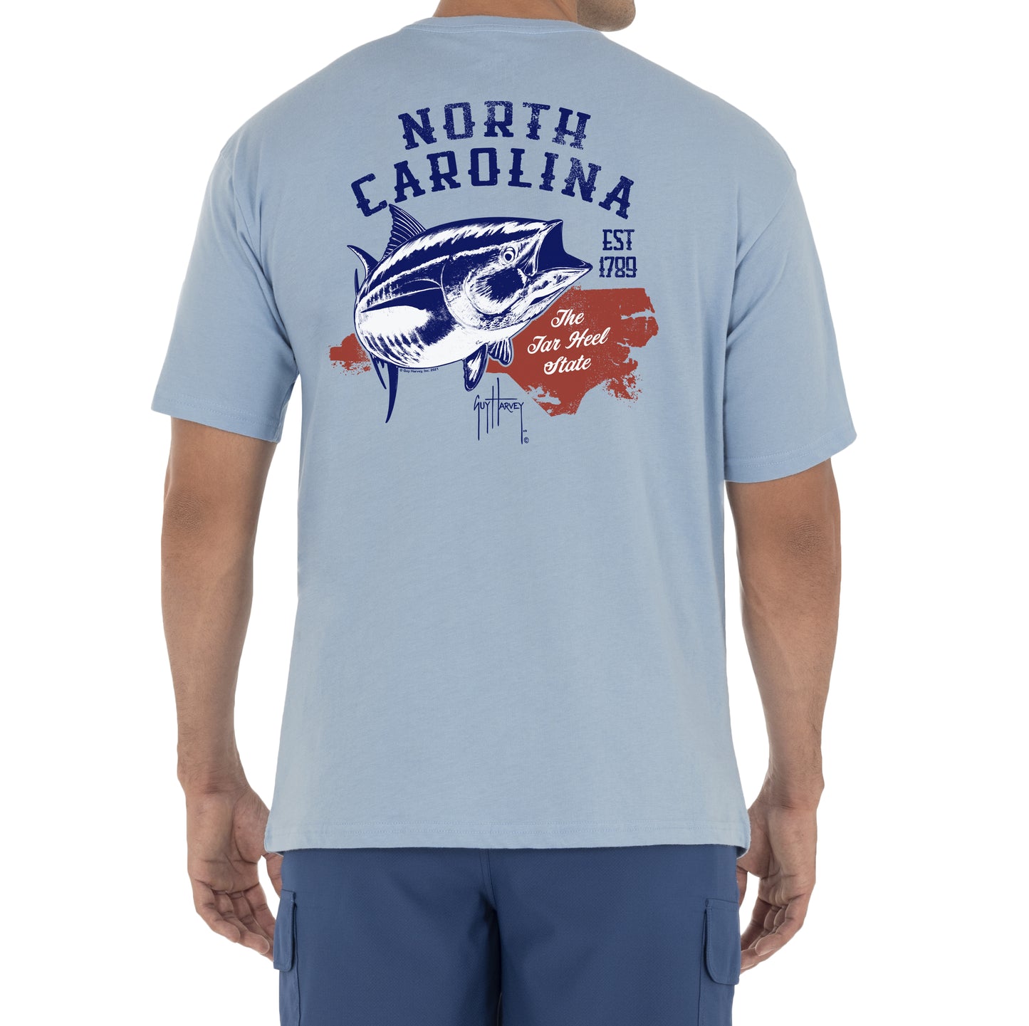 Men's Retro North Carolina Short Sleeve T-Shirt View 1