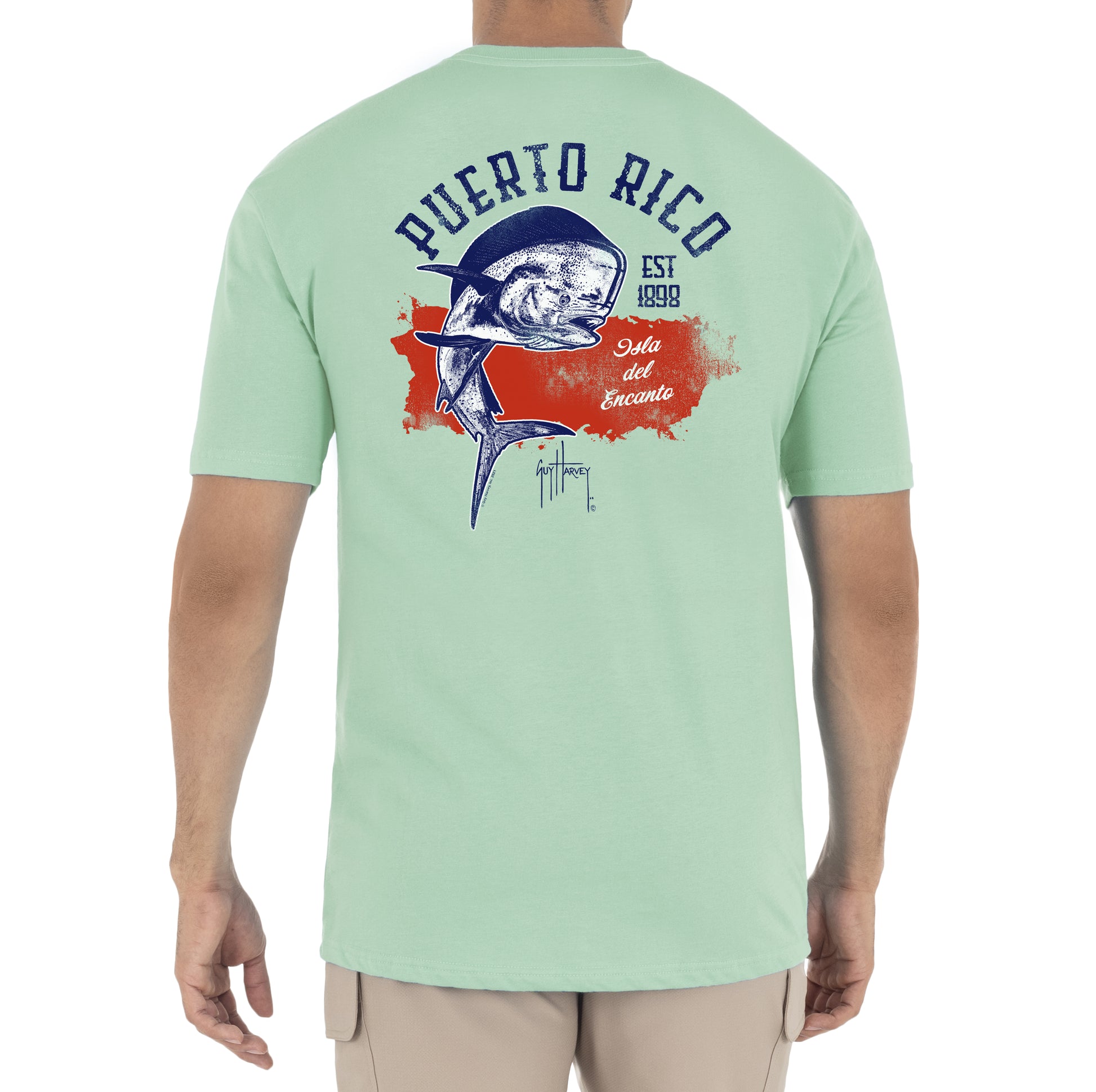 Men's Retro Puerto Rico Short Sleeve T-Shirt View 1