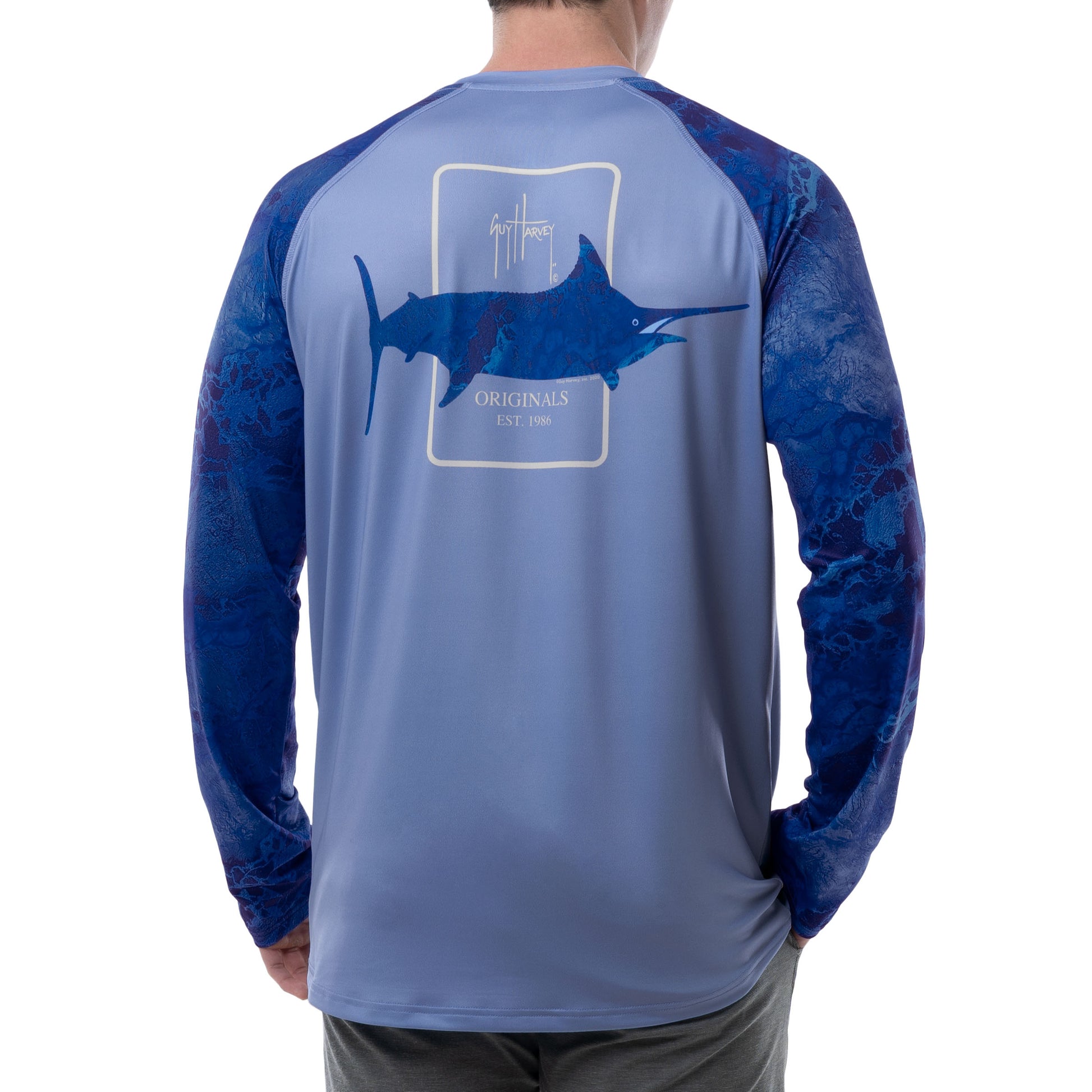 Custom Mossy Oak UPF Shirt Long Sleeve 2XL / Marlin