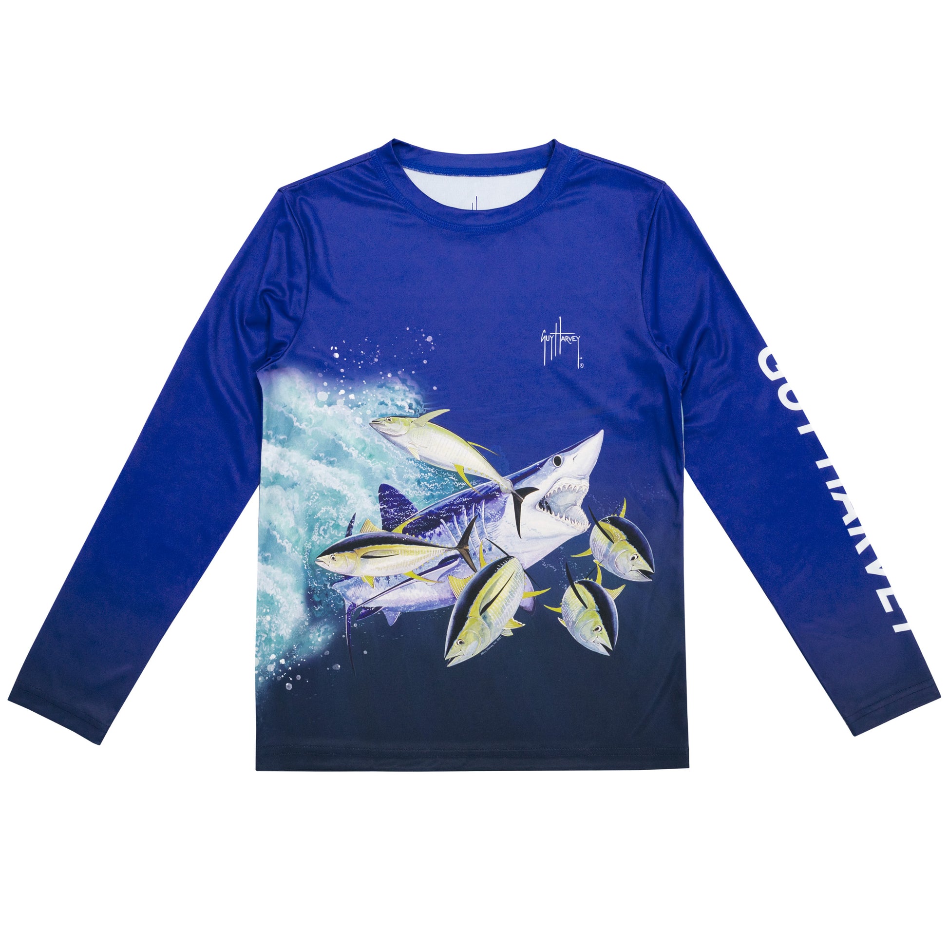 Guy Harvey Mako Shark Long Sleeve Boys T-Shirt