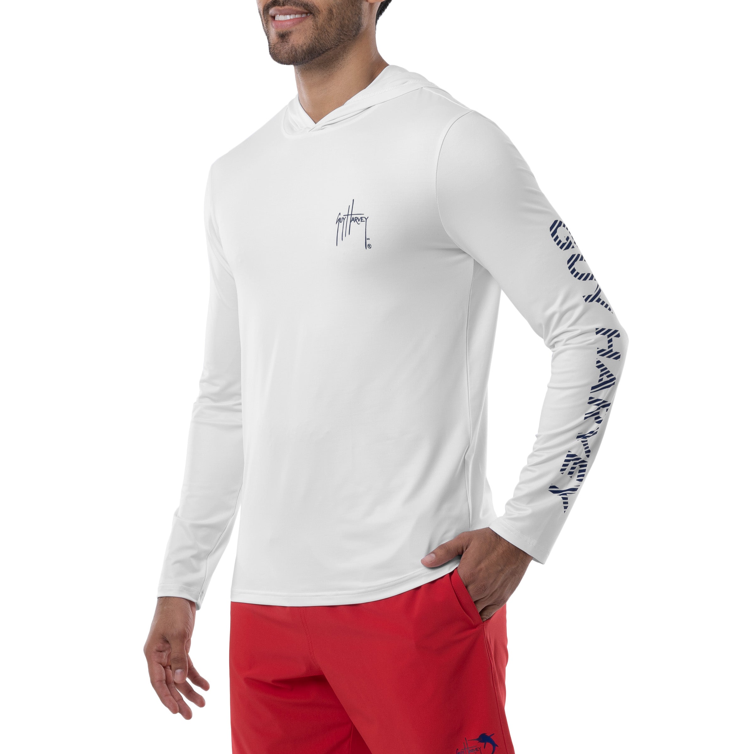 Men's Bill Flag Long Sleeve Performance Hoodie View 5