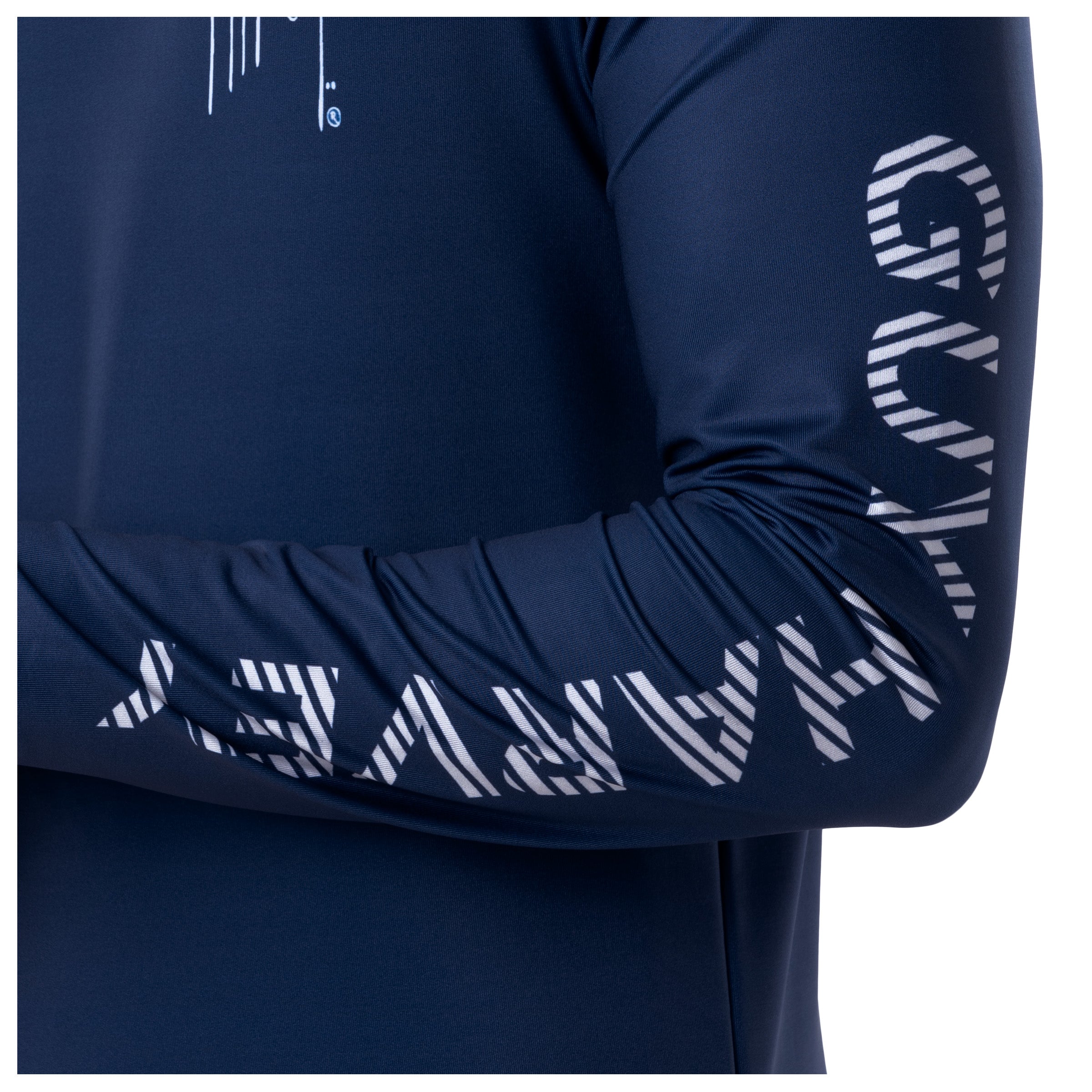 Men's Sailfish Script Long Sleeve Performance Hoodie View 4