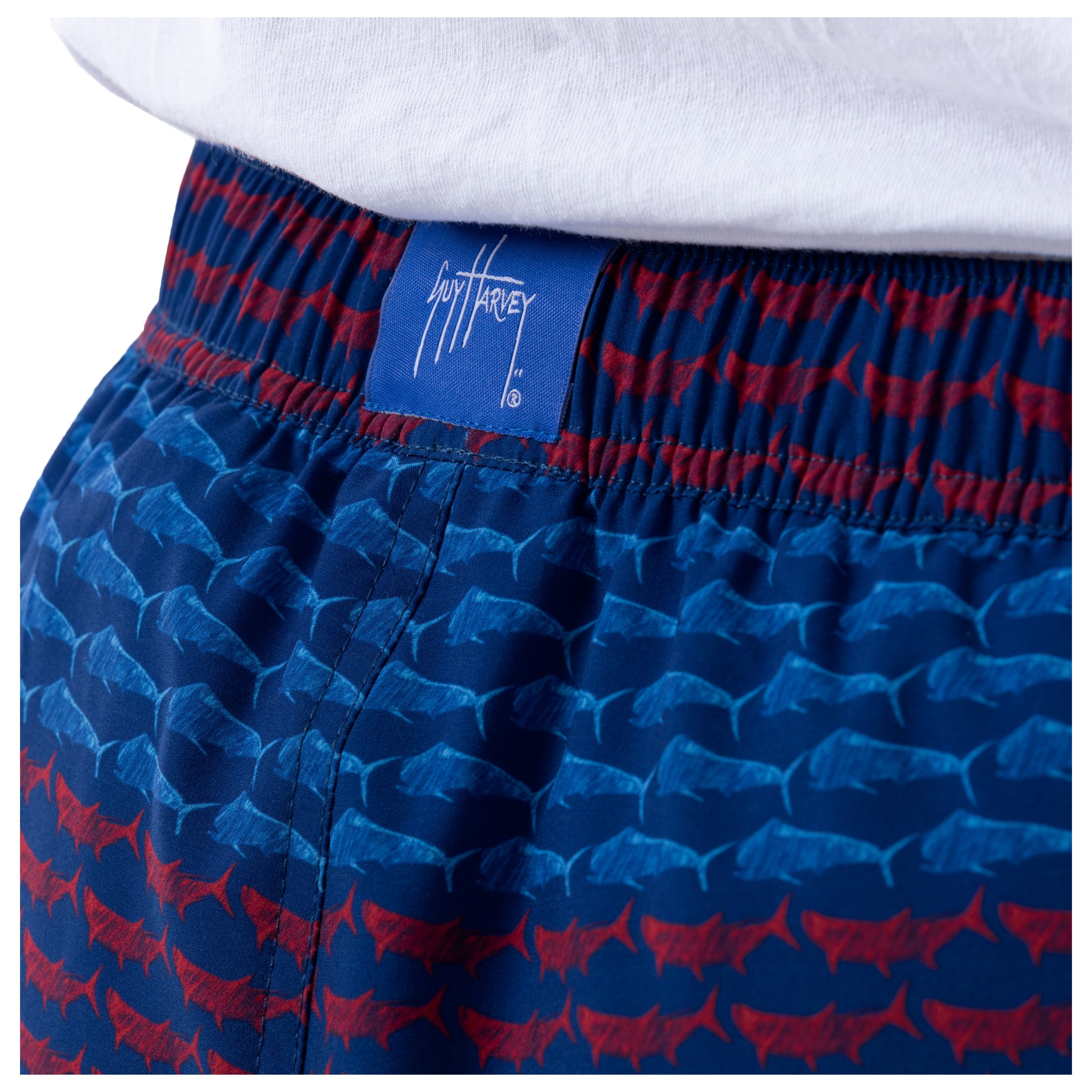 Men's Fish America 5" Volley Swim Trunk View 8