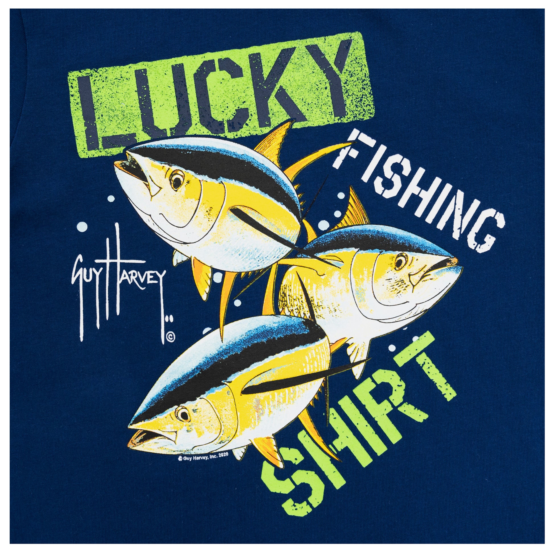 Instant Message - Lucky Fishing Shirt - Toddler Short Sleeve T-Shirt - Size  4T Black