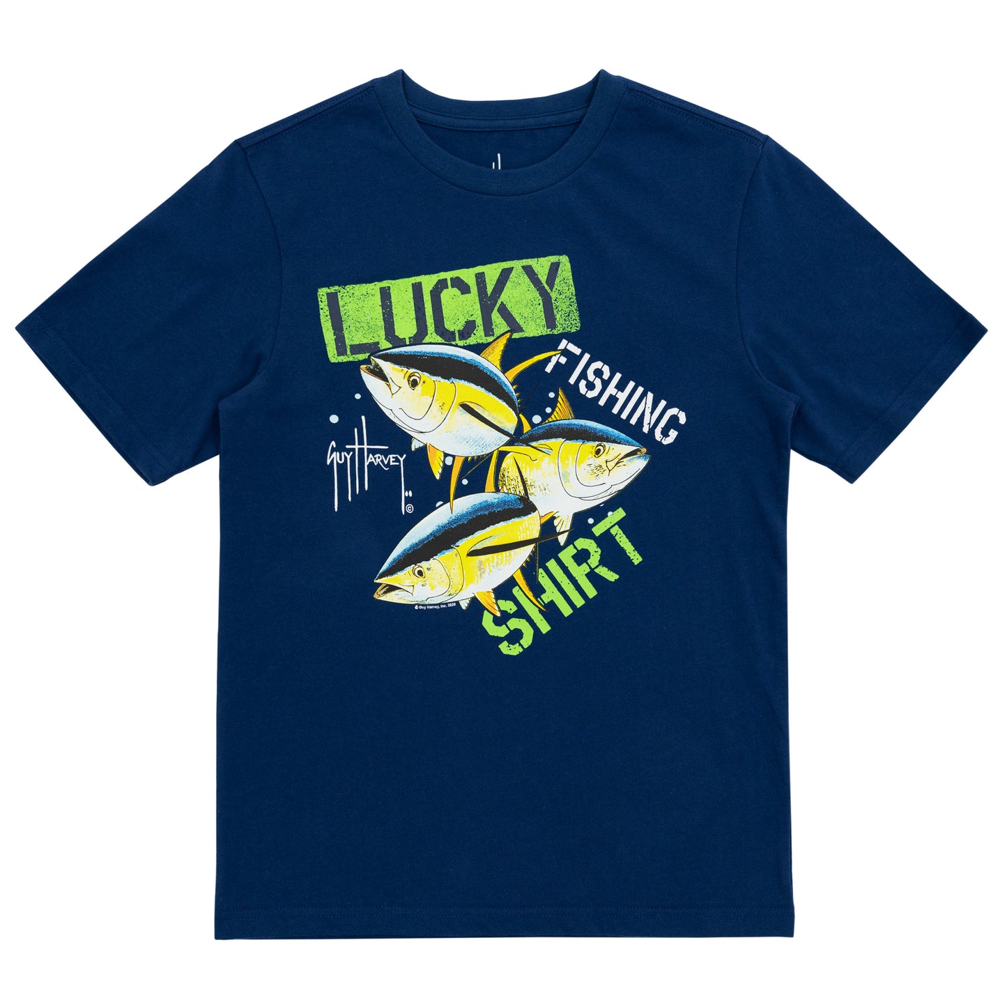Guy Harvey Mens Fishing Boat Fishing T-shirt..Blackhawk L/S..Pick Small Sky  Blue