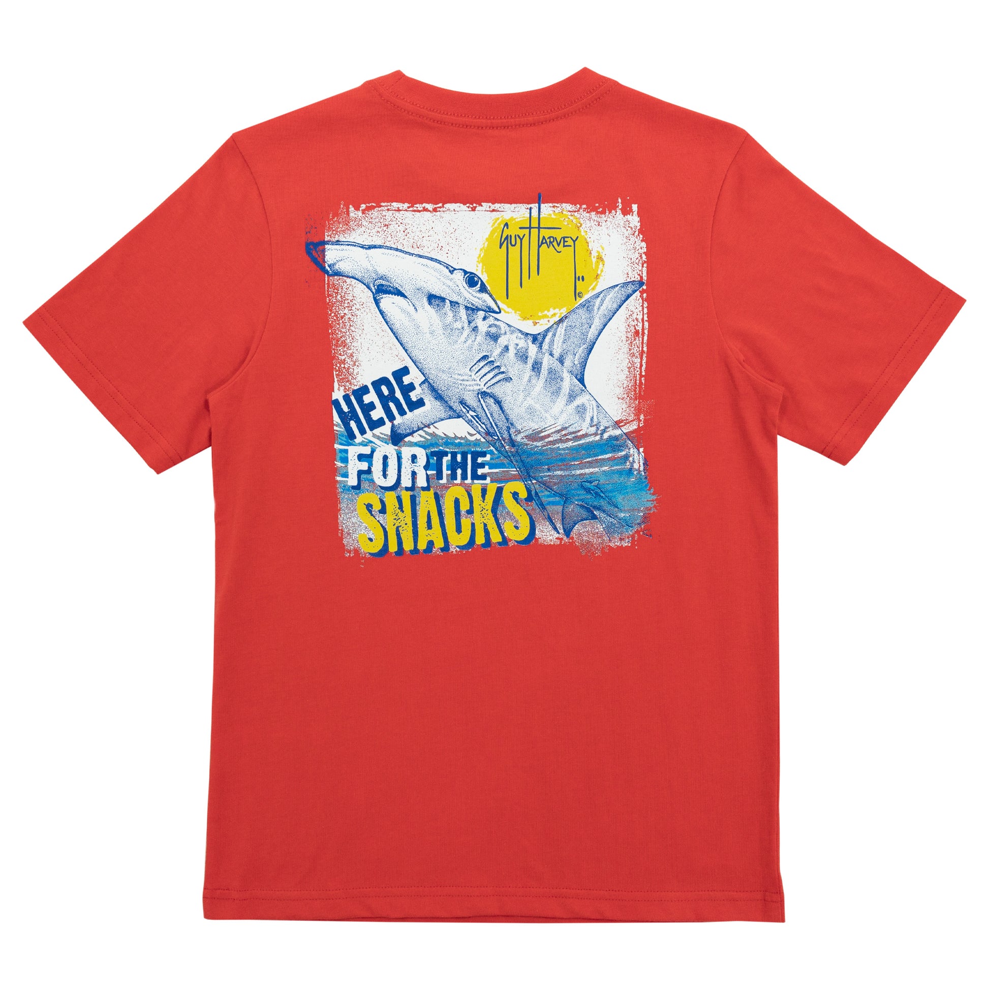 Guy Harvey | Kids Hammerhead Snack Short Sleeve T-Shirt, XL | 100% Cotton