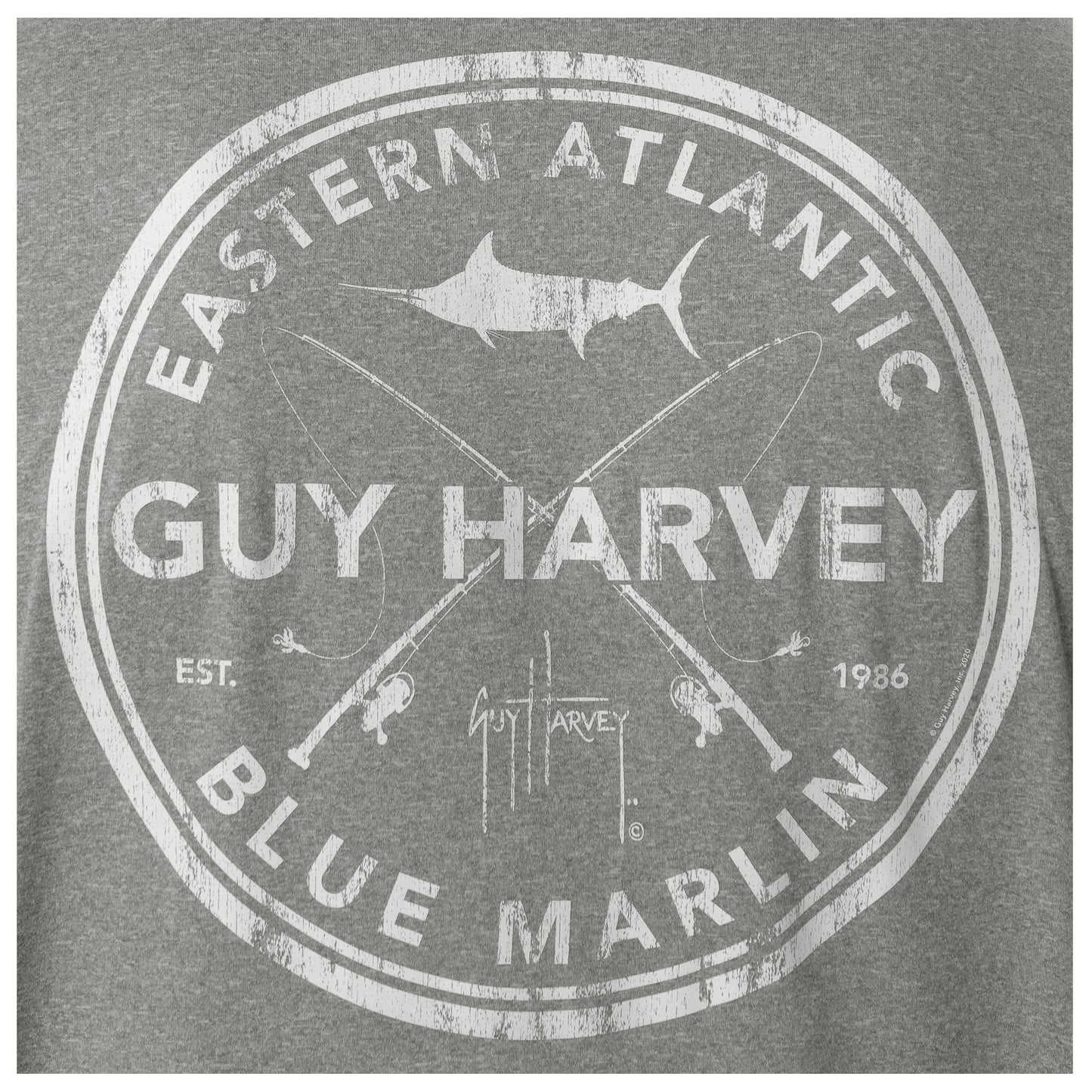Men's EA Blue Marlin Long Sleeve Performance Hoodie View 3