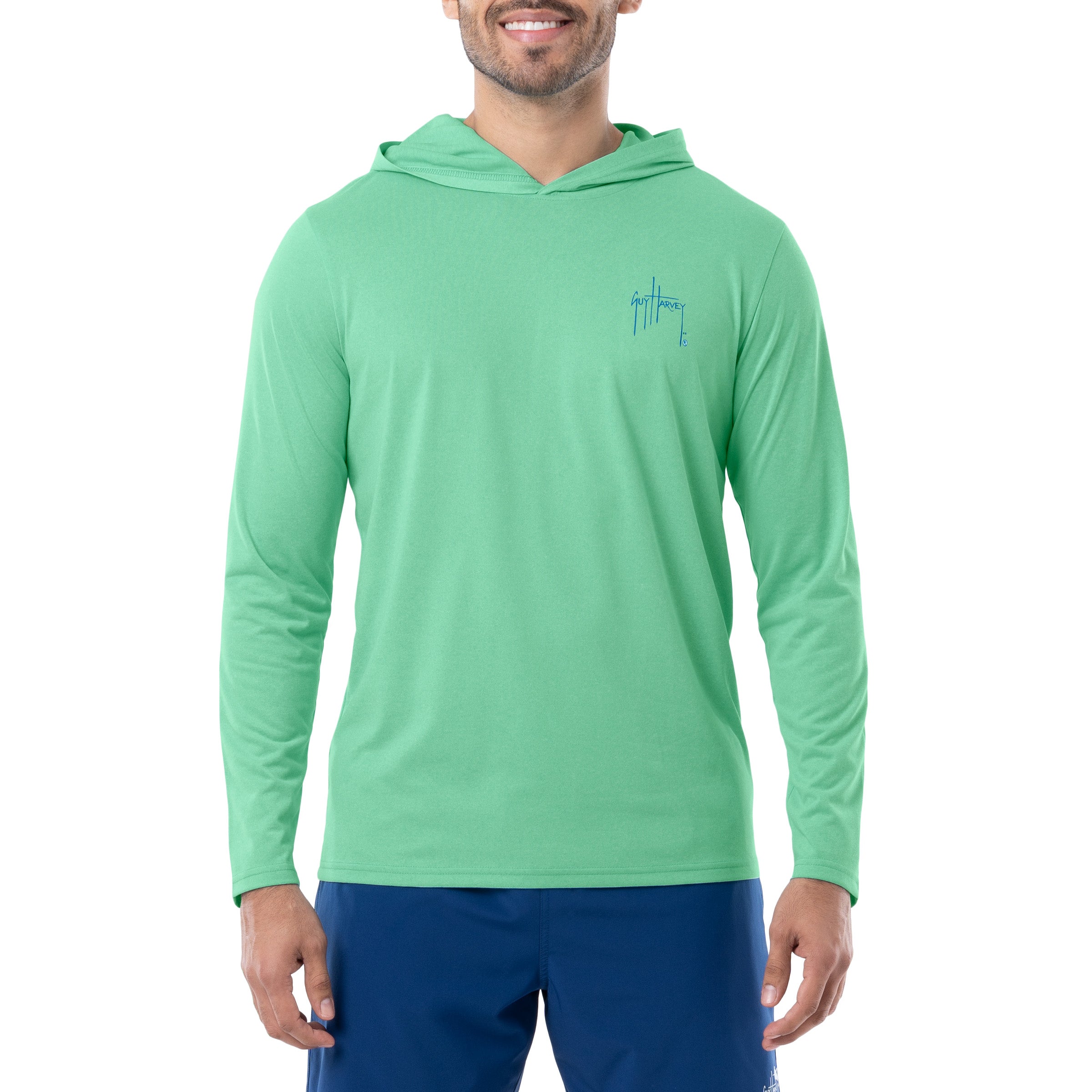 Men's Boat Lines Long Sleeve Performance Hoodie View 2