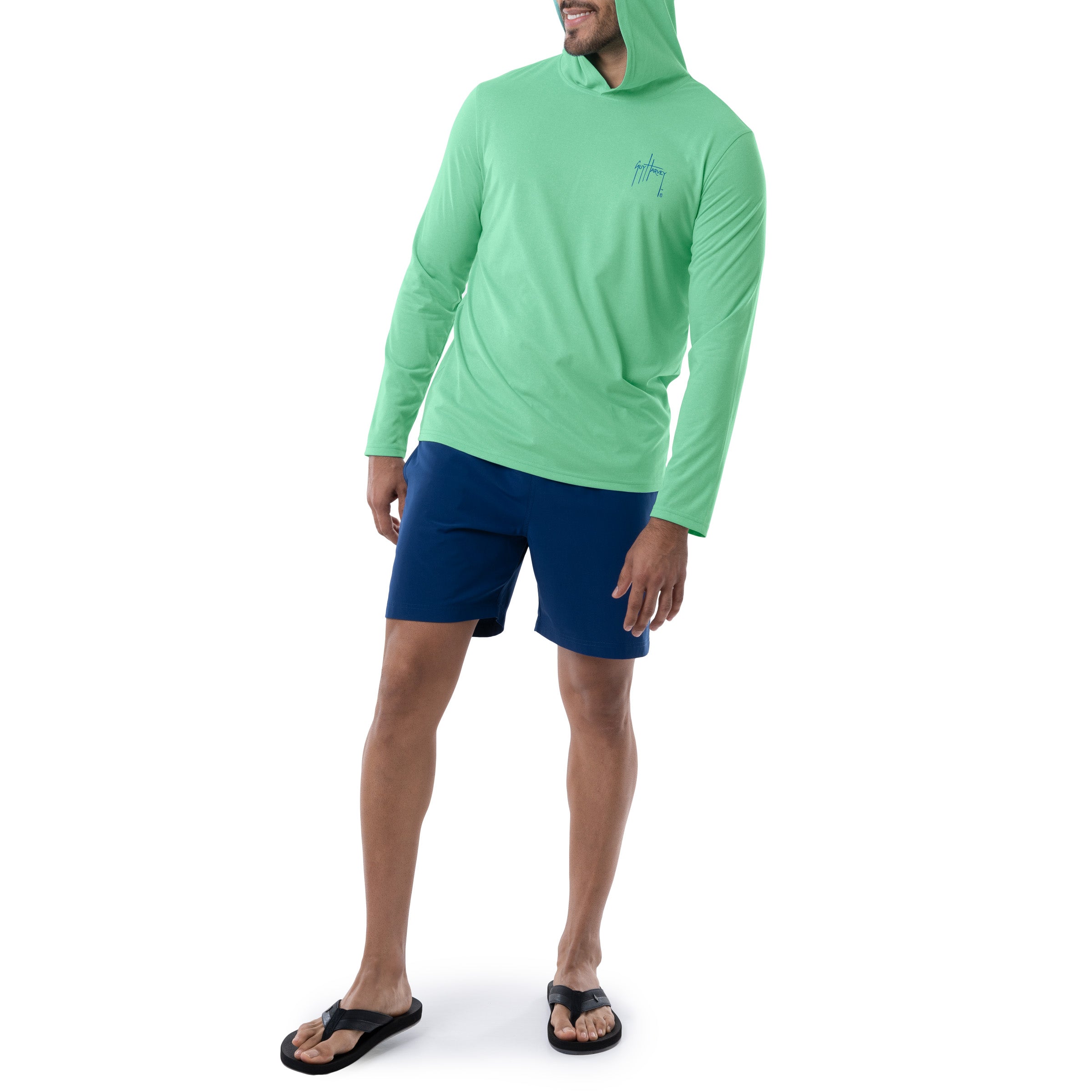 Men's Boat Lines Long Sleeve Performance Hoodie View 6